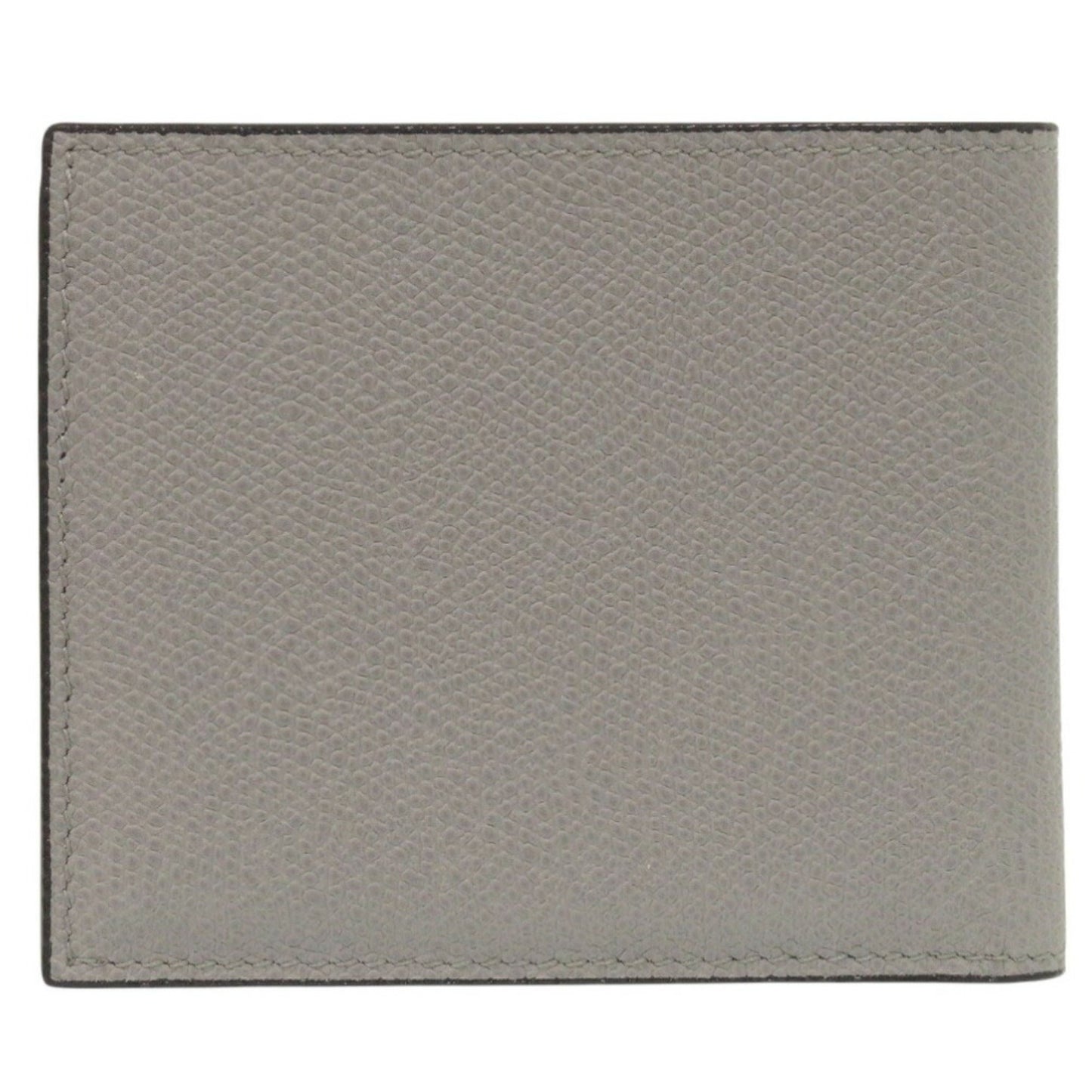 Like New Valextra Leather Grey Bi-Fold Wallet 0437Valextra