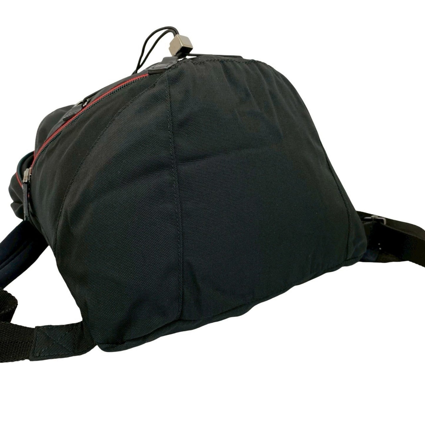 Gucci Gucci Logo Sherry Line Nylon Leather Backpack Daypack Black 31446