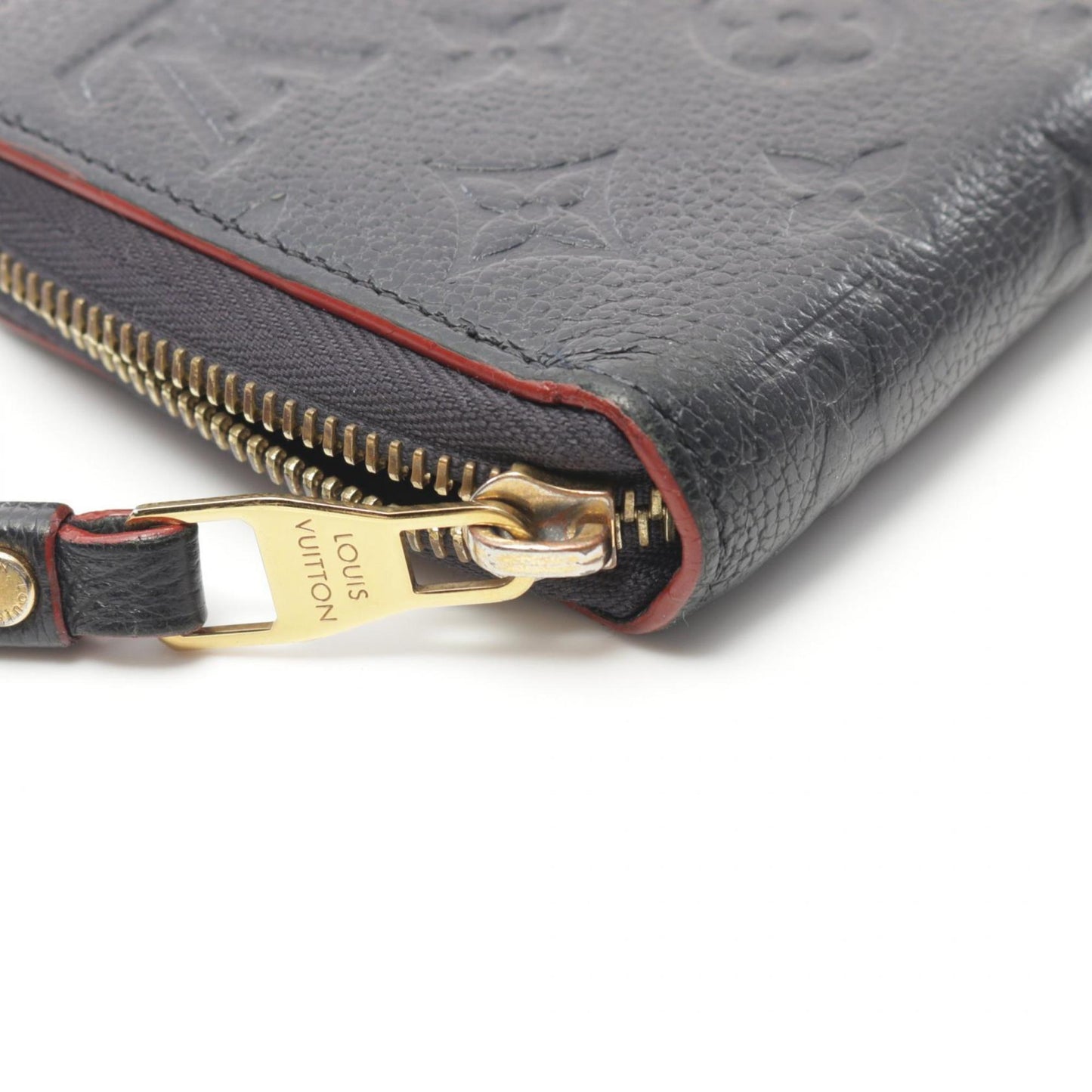 Louis Vuitton Zippy Wallet Monogram Empreinte Marine Rouge Round Long Leather