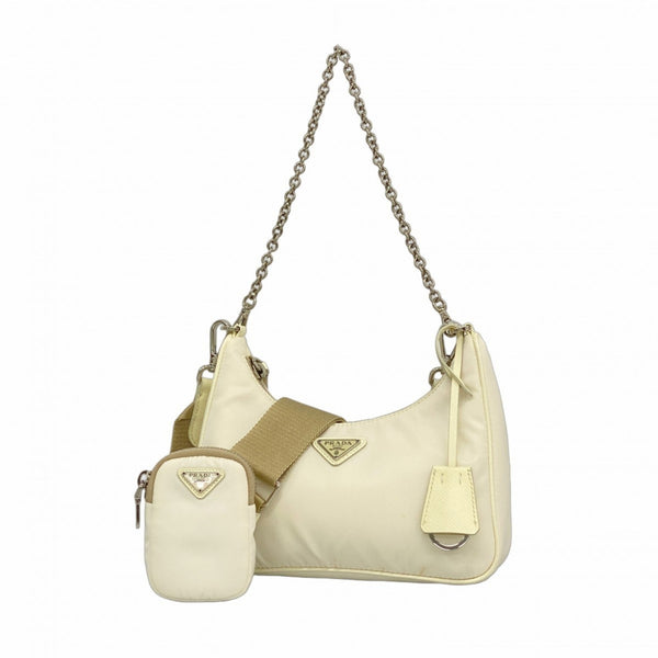 Prada Shoulder Bag Nylon White