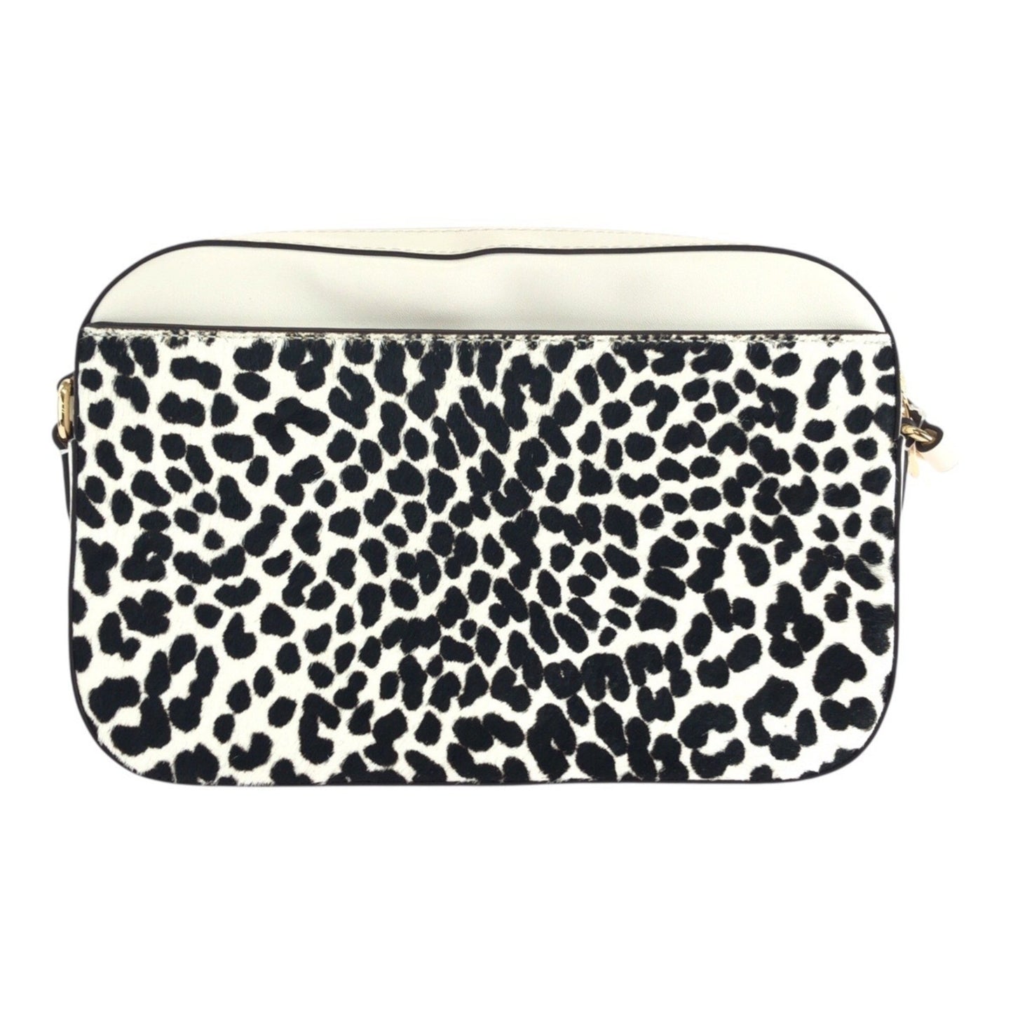 Michael Kors White Gold Hardware Pony Leather Shoulder Bag Pochette