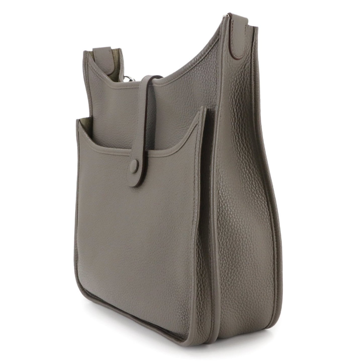 Hermes Herms Evelyne 3 Gm Shoulder Bag In Taurillon Clemence Etain