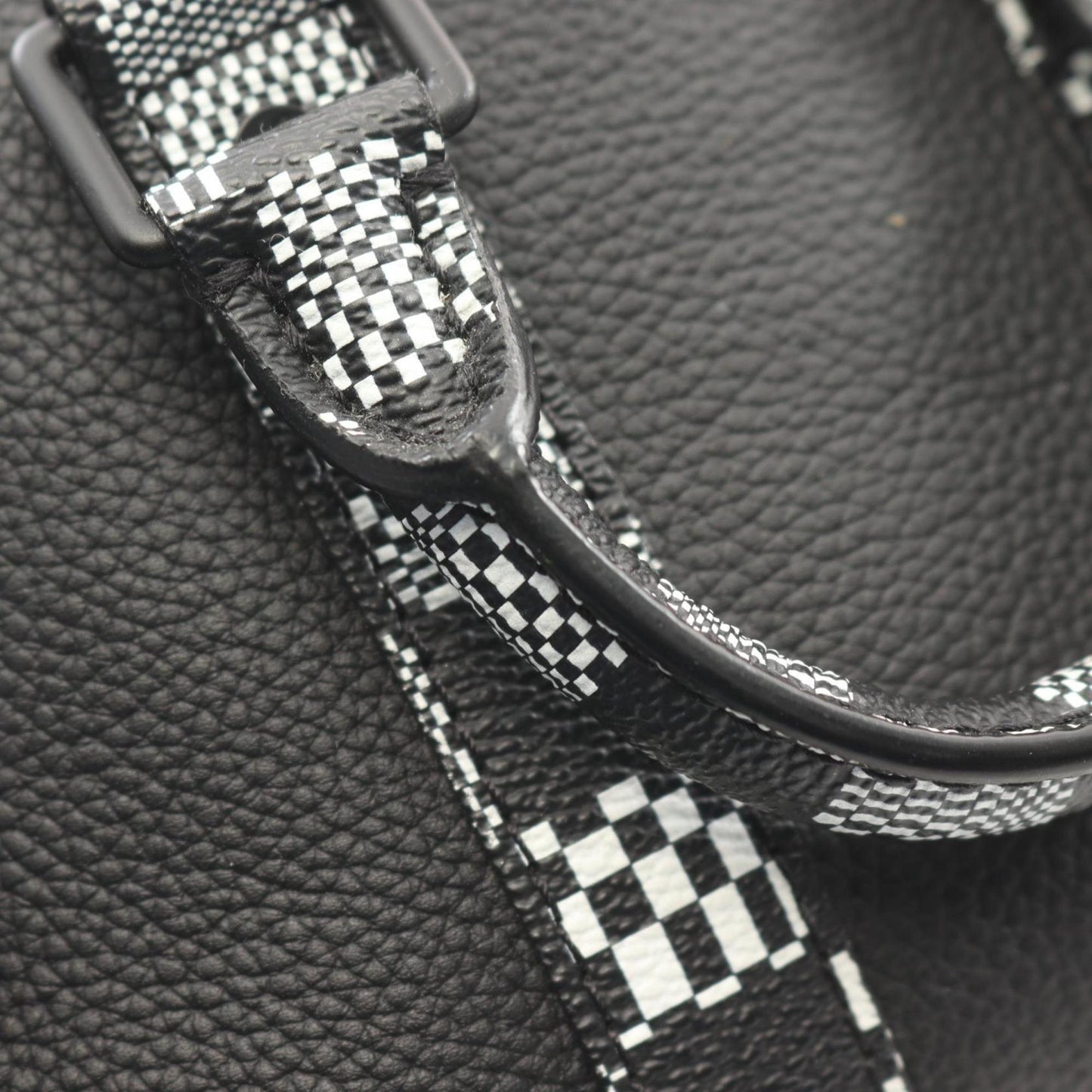 Louis Vuitton City Keepall Xs Handbag Leather Coated Canvas Damier Distorted