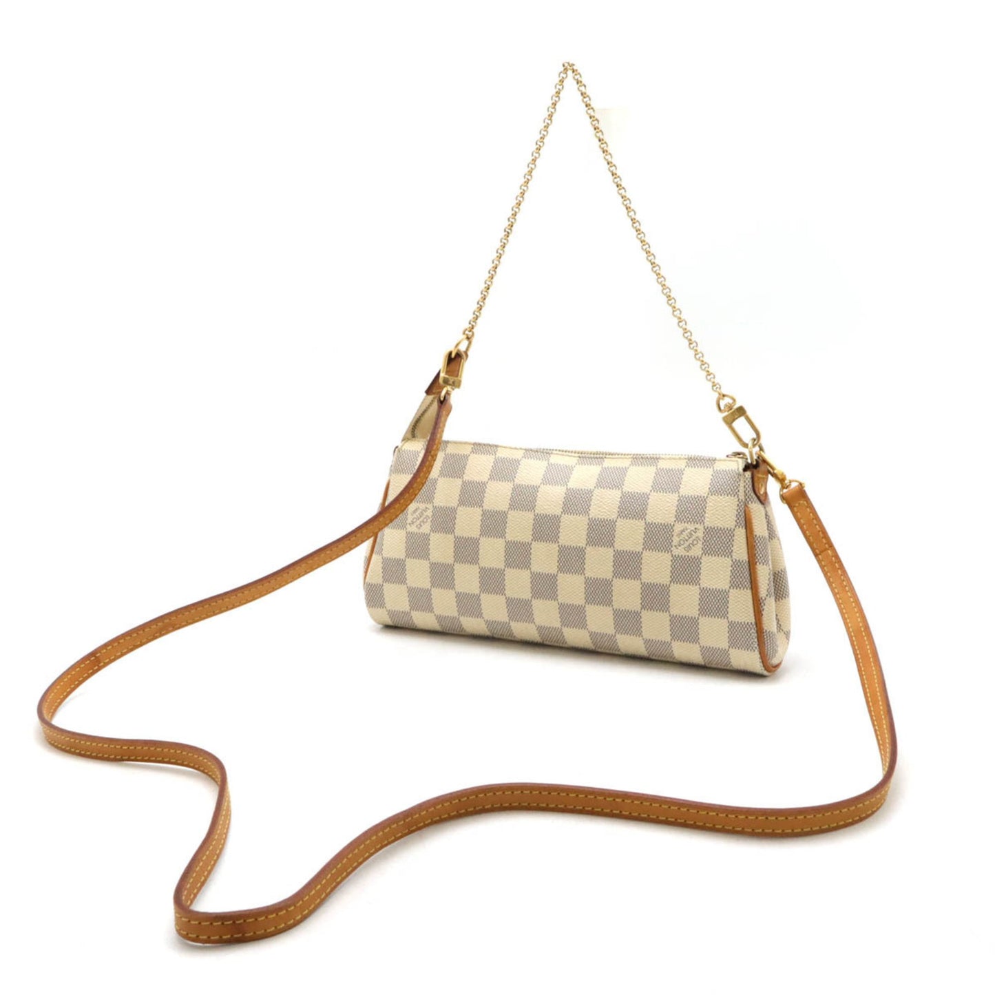 Louis Vuitton Damier Azur Eva Pouch Chain Bag Shoulder N55214