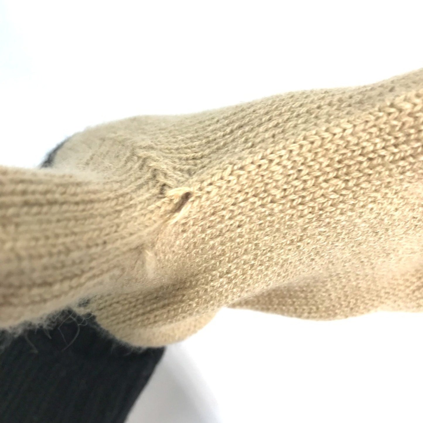 Burberry Bicolor Glove Gloves Beige Black