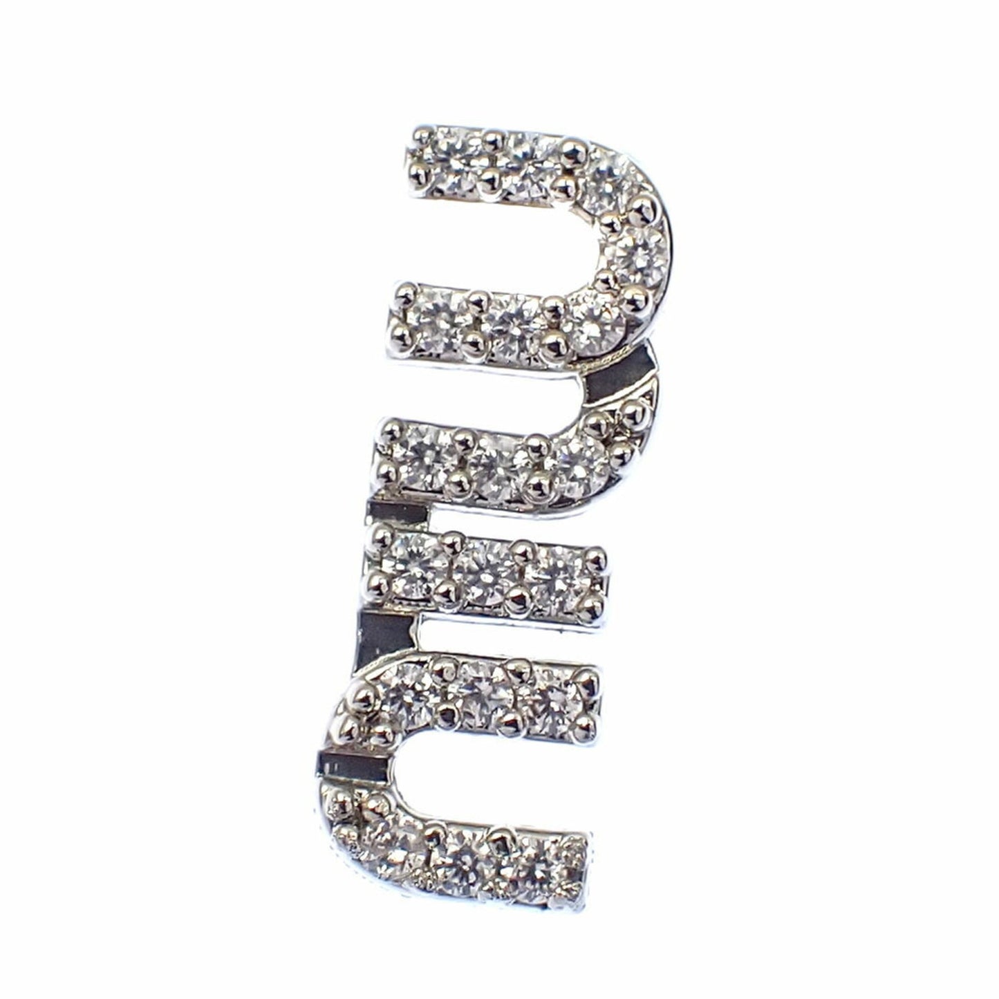 Miu Miu Miu Crystal-Studded Metal Earrings For Women