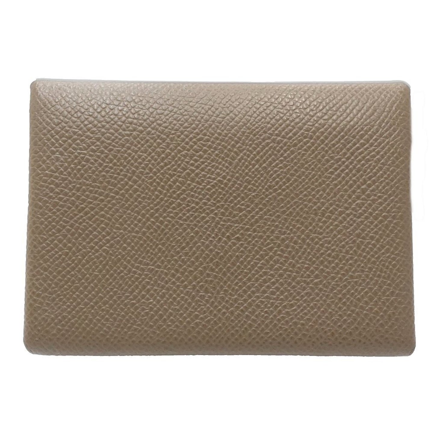 Hermes Hermes Wallet/Coin Case B956016 Calvi Duo B Stamped Epsom Leather Etoupe 181206