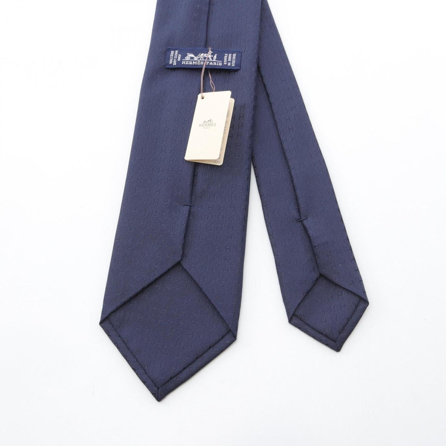 Hermes Herms H-Pattern Silk Tie
