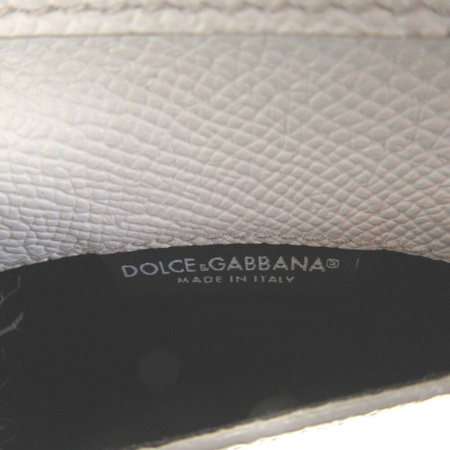 Dolce & Gabbana Sicily Leather White Chain Wallet Coin Case 0223Dolce&Gabbana