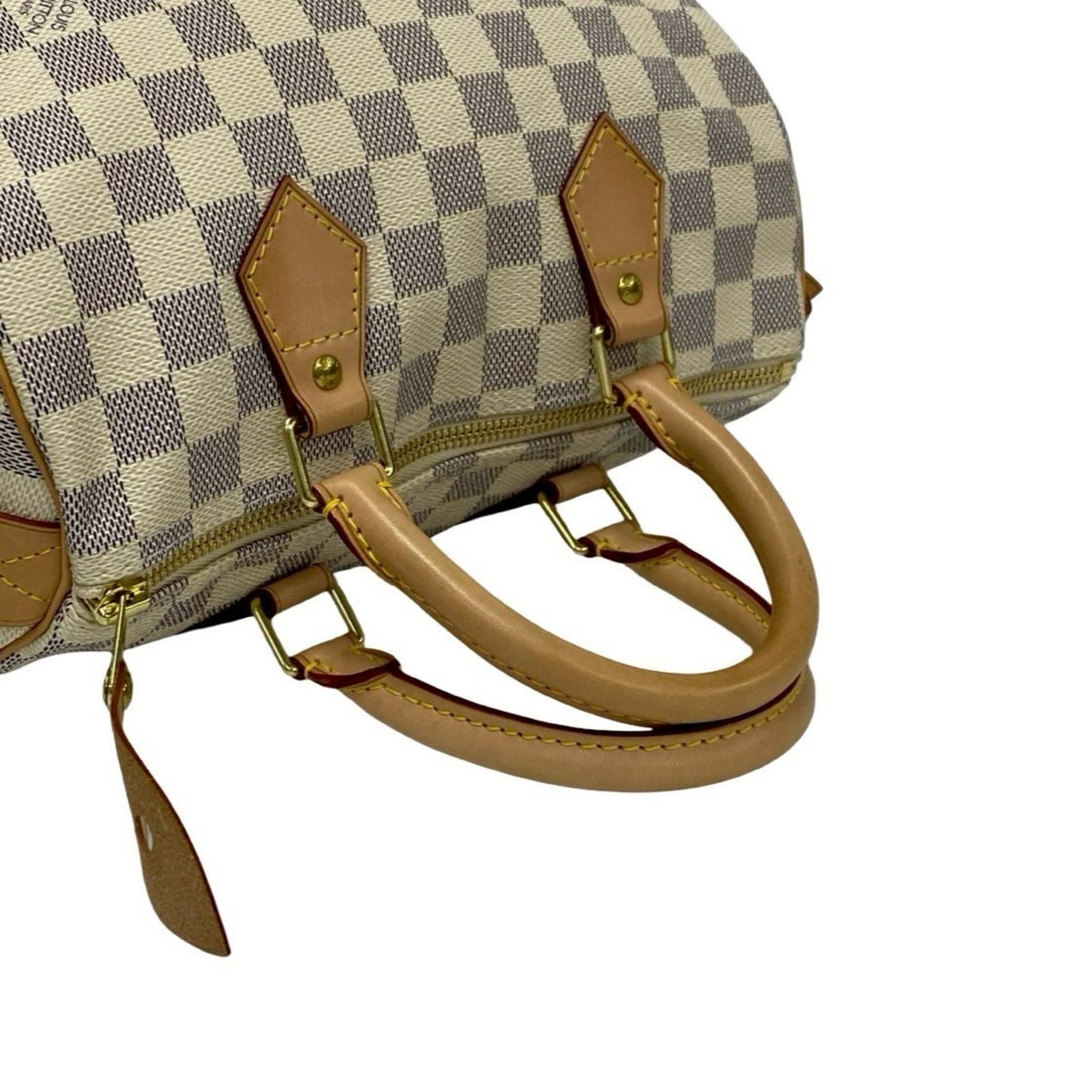 Louis Vuitton Speedy 25 Damier Azur Leather Handbag/Mini Boston Bag