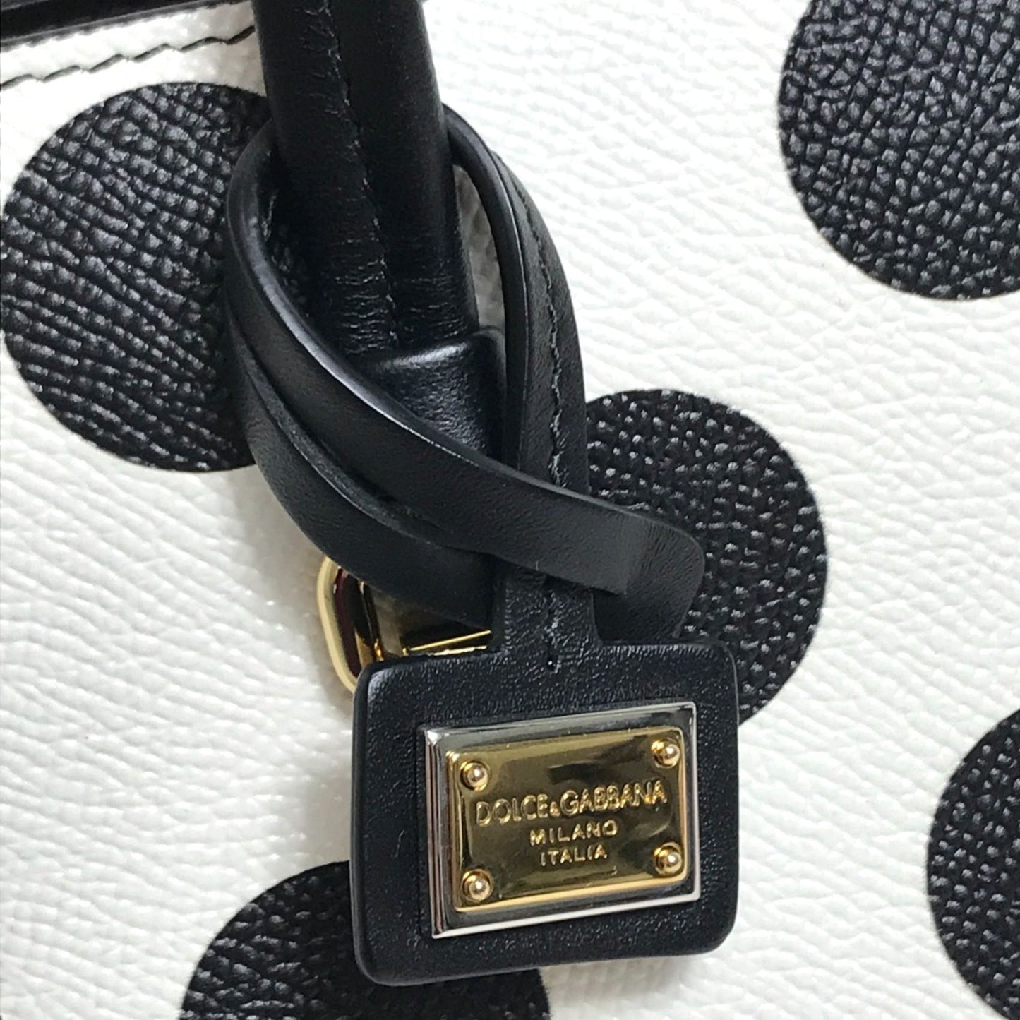 Dolce&Gabbana Dot Pattern Bag Mini Shoulder Bag Hand Bag White X Black X Red