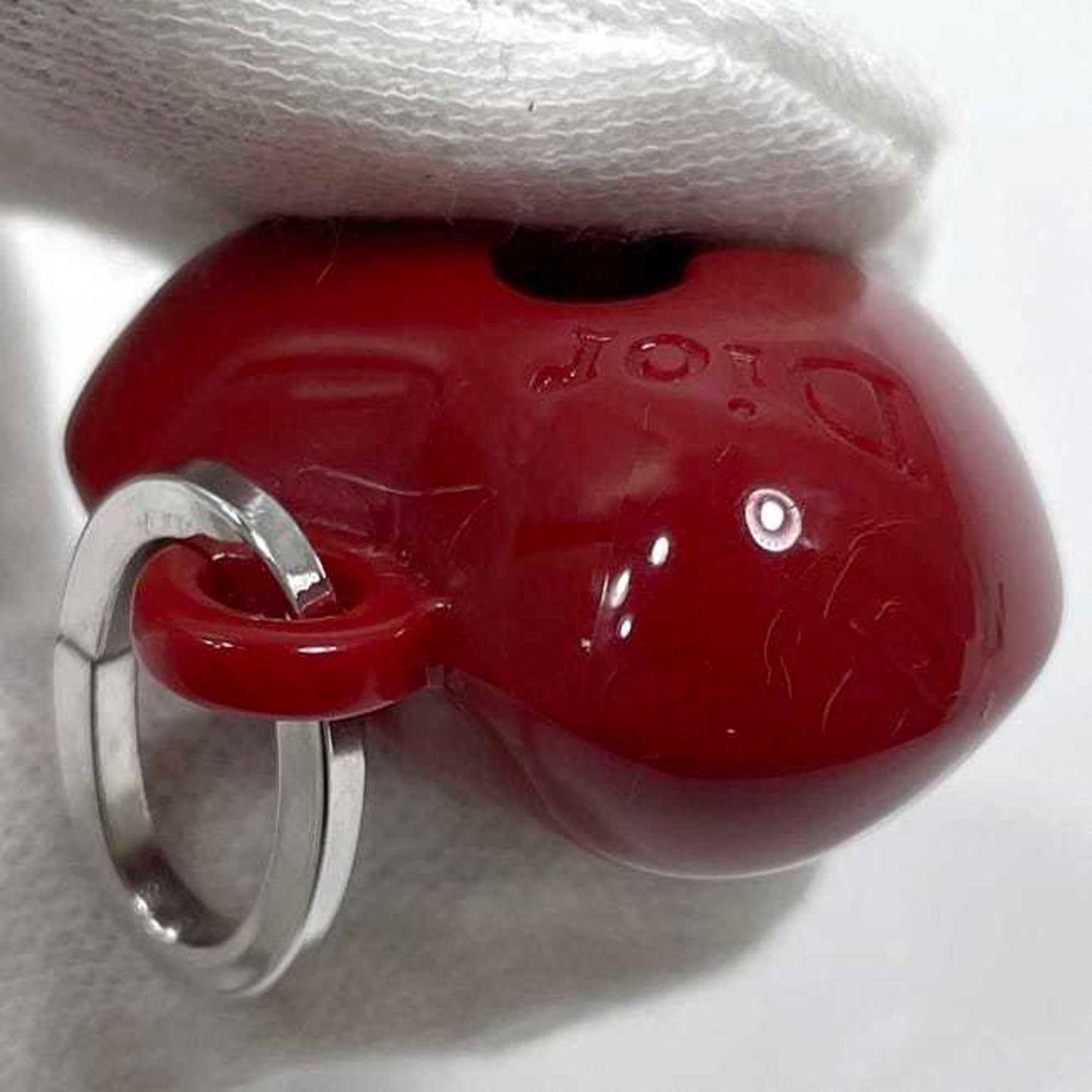 Christian Dior Key Ring Ec-23595 In Red