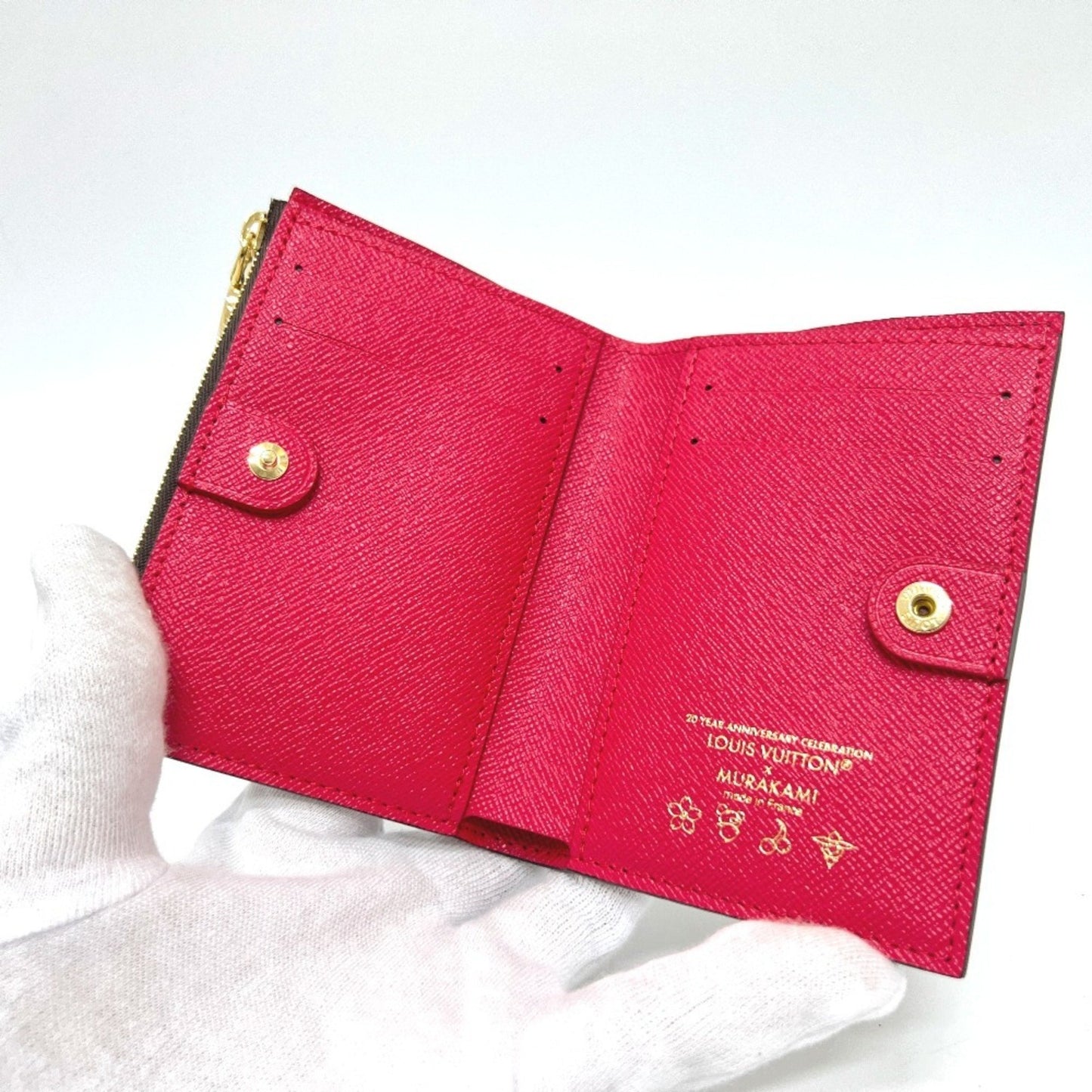 Louis Vuitton M13420 Takashi Murakami Collaboration Monogram Lv X Tm Portefeuille Lisa Cherry