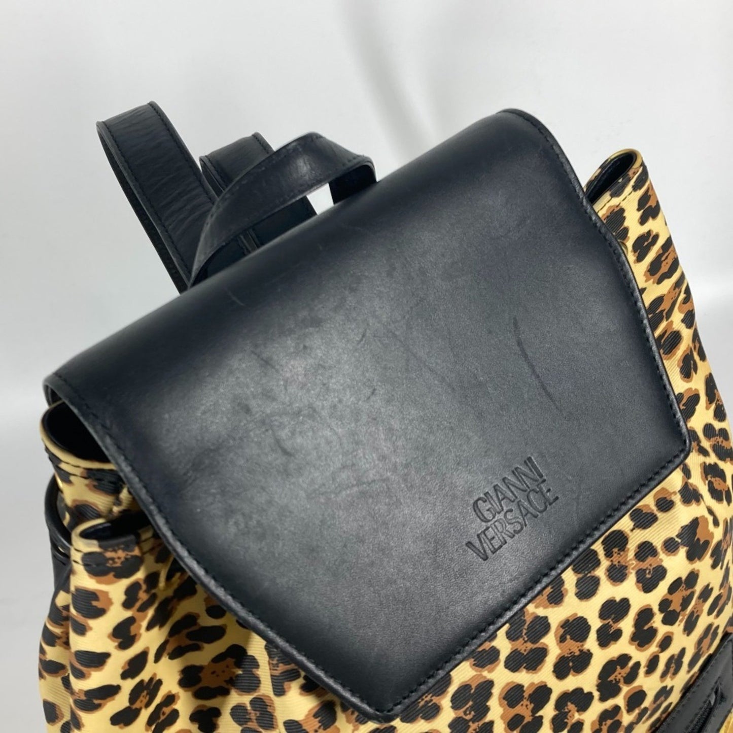 Versace Leopard Print Backpack