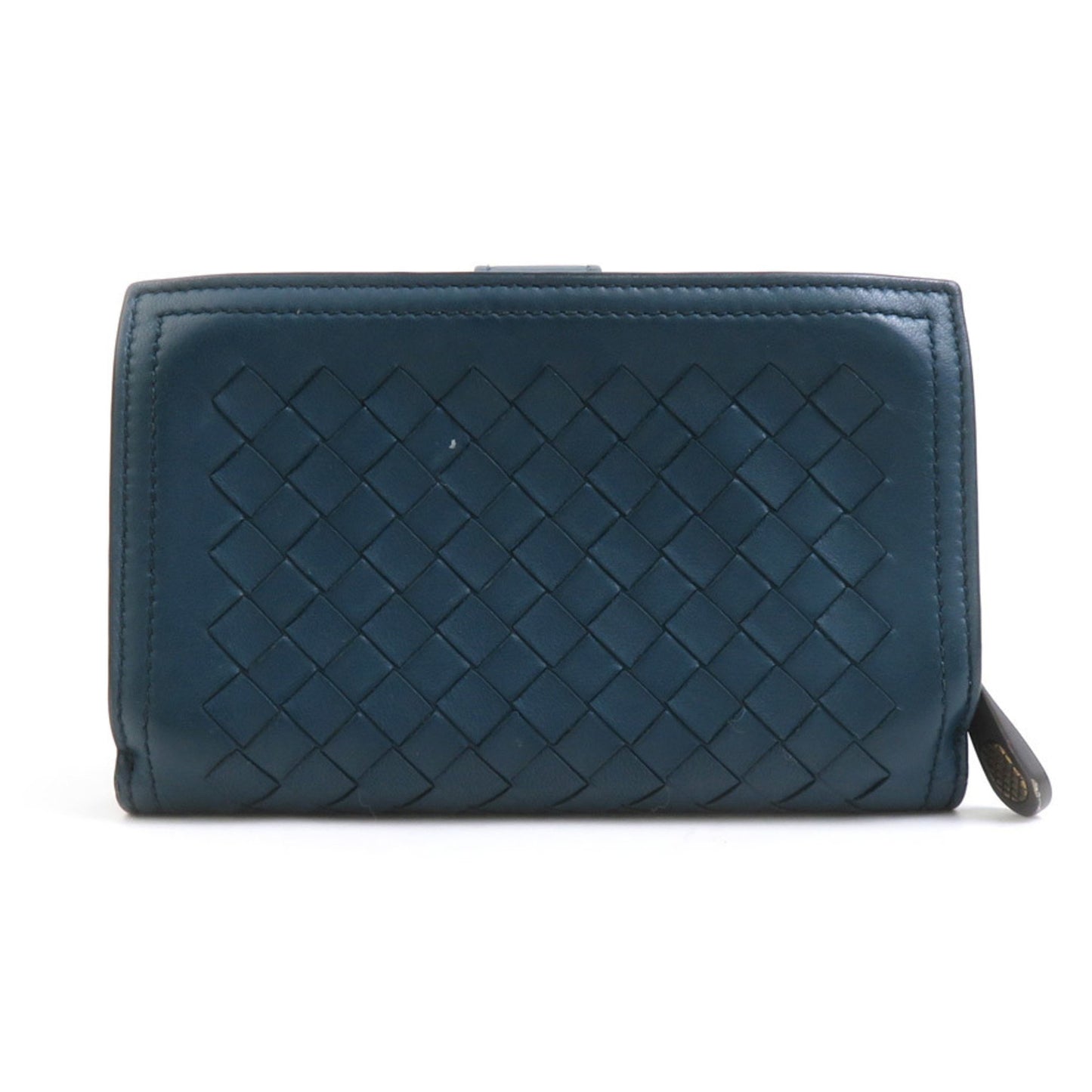 Bottega Veneta Bifold Wallet In Intrecciato Leather Green-Blue For Men And Women