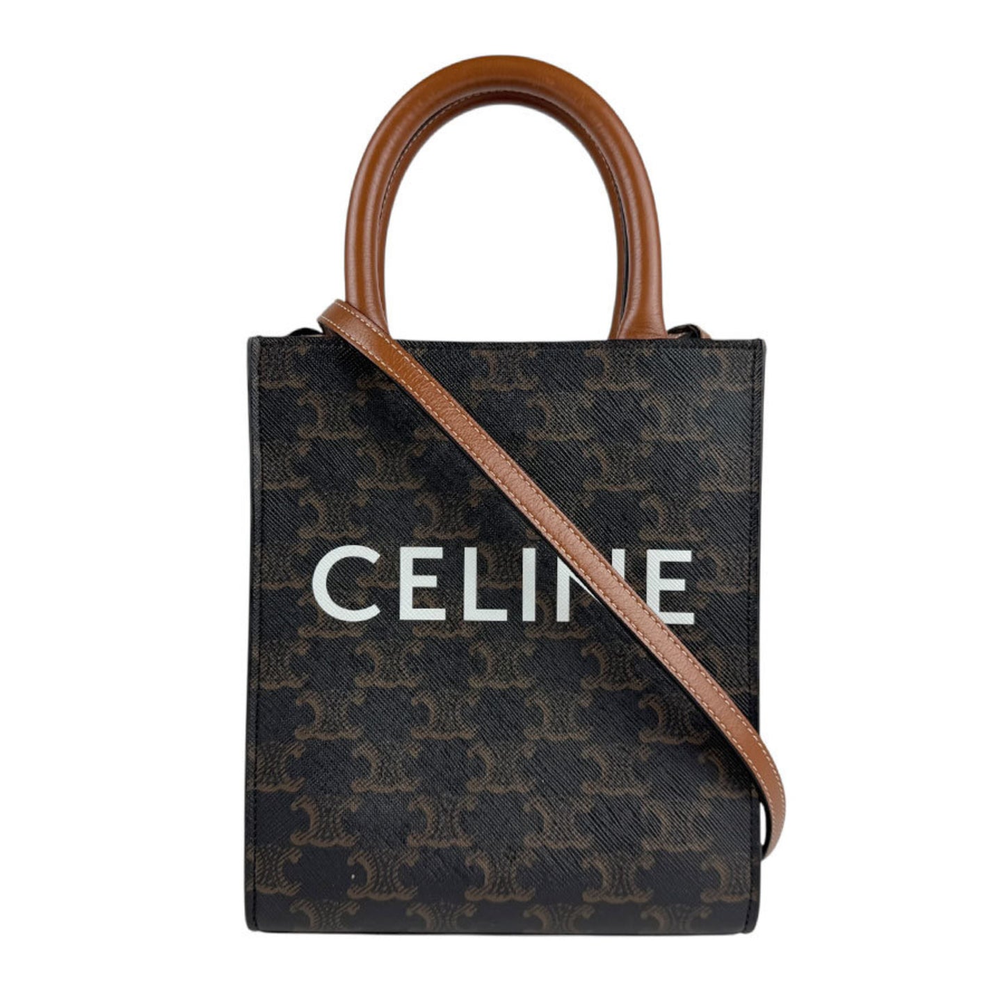 Celine Mini Vertical Cabas Coated Canvas Shoulder Bag