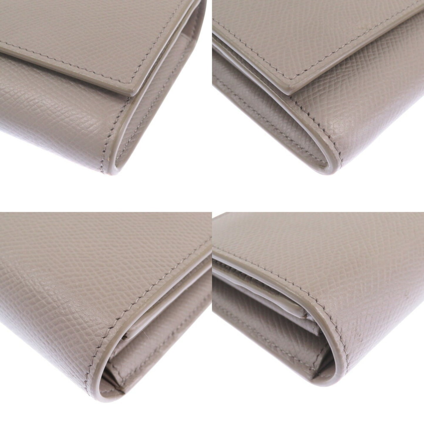 Celine Large Flap Wallet Leather Grey Long 0123Celine