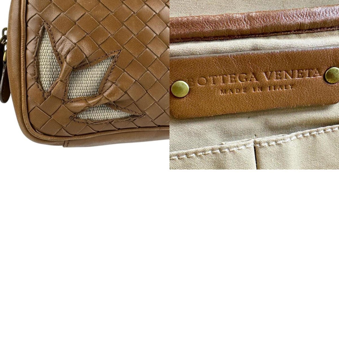 Bottega Veneta Handbag Intrecciato Leather Brown