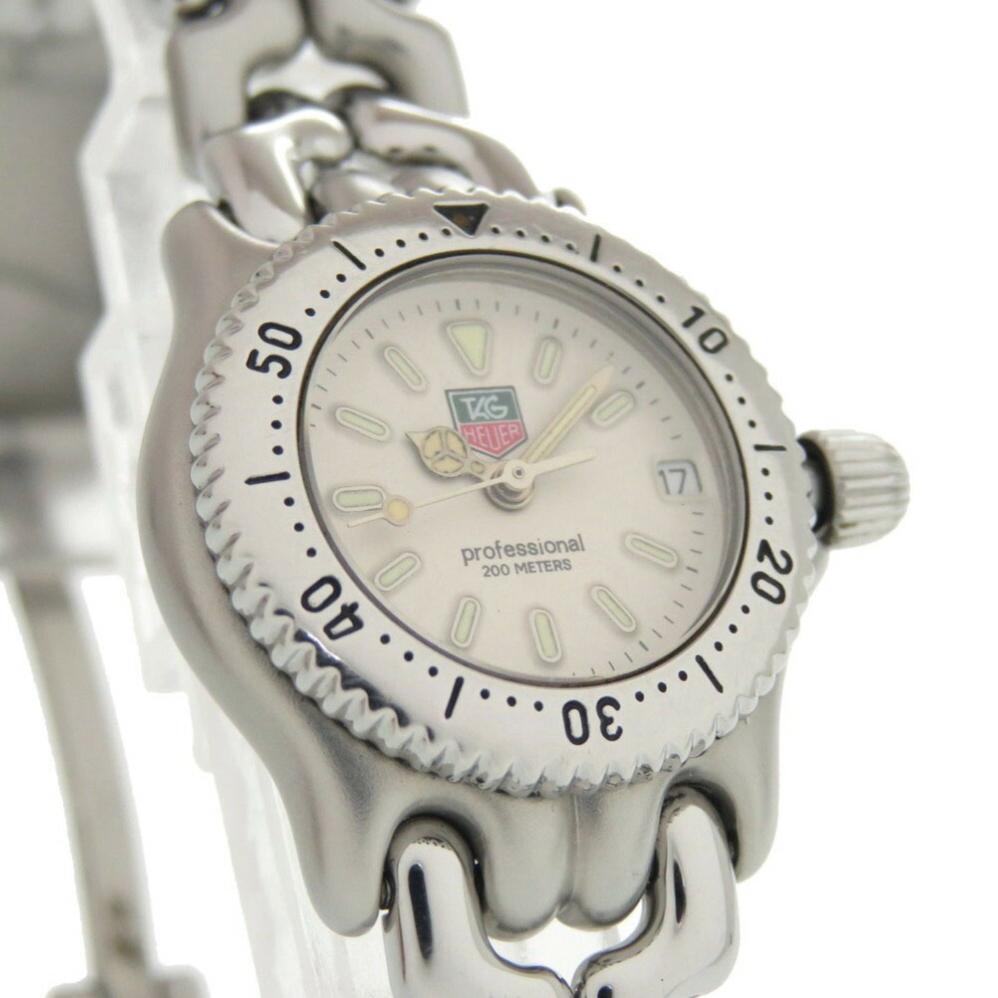 Tag Heuer S99.008 Cell Stainless Steel Cream Silver Quartz Watch 1045Tag Heuer