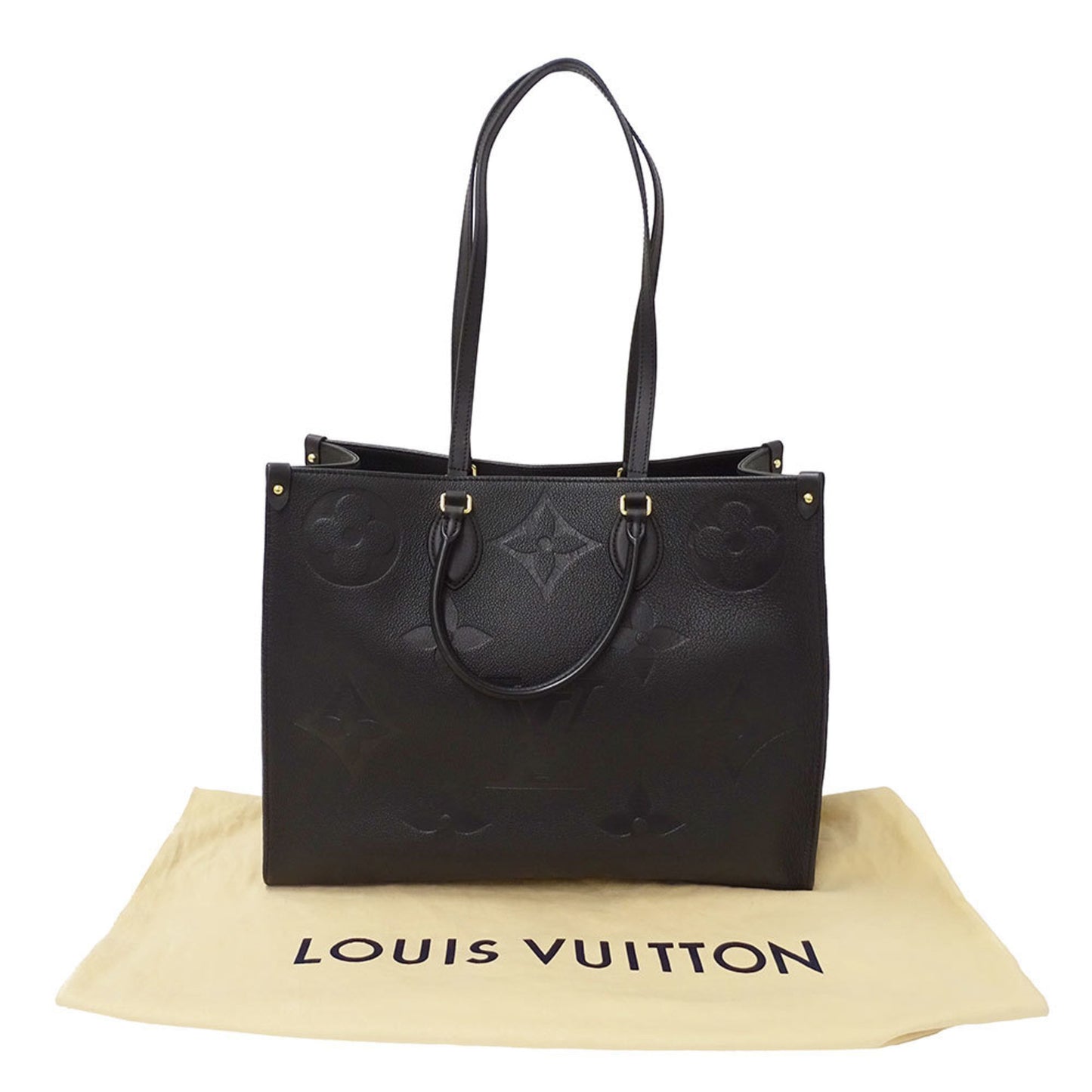 Louis Vuitton Monogram Empreinte On The Go Gm Tote Bag In Black