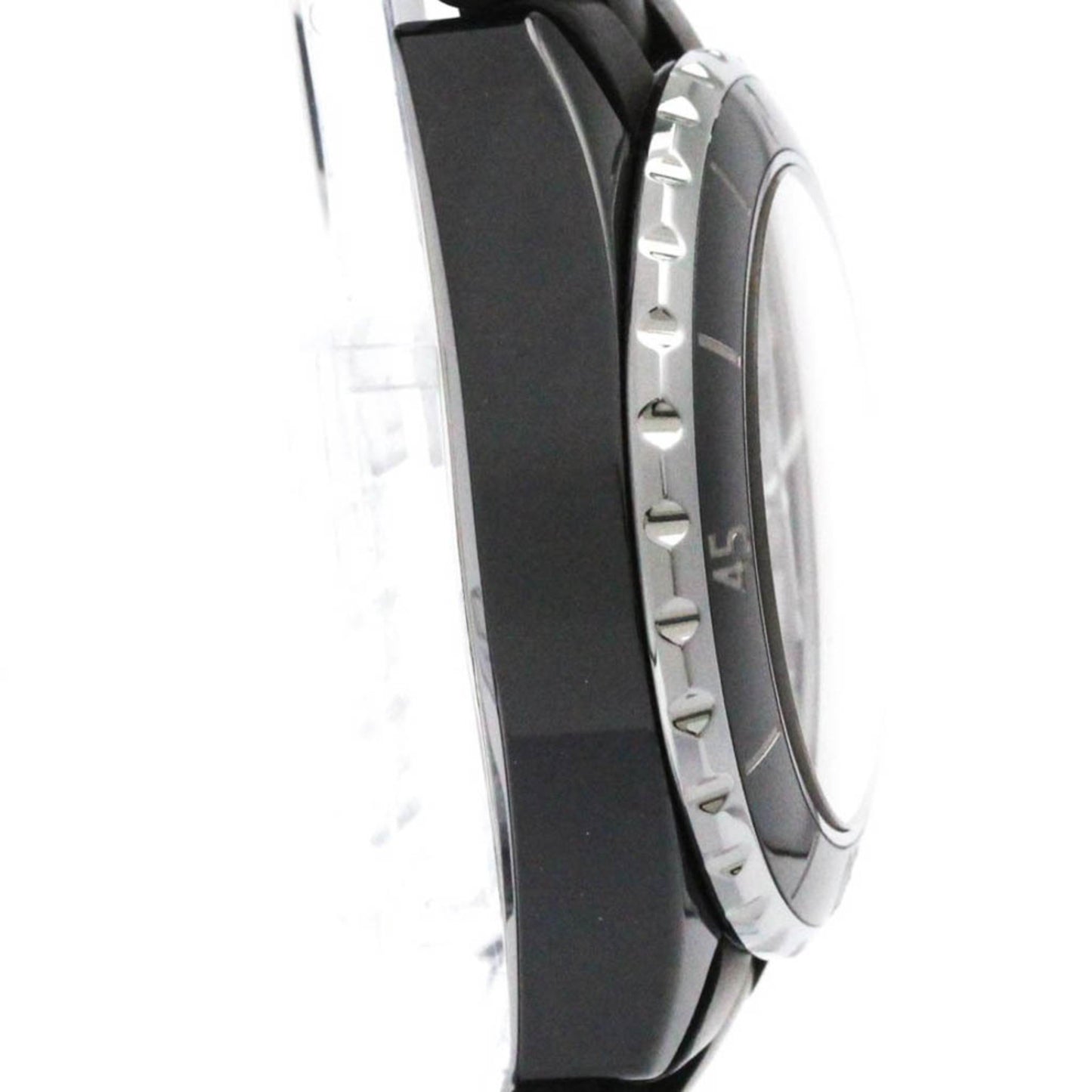 Chanel J12 Chronograph Ceramic Rubber Automatic Watch H0939 Polished
