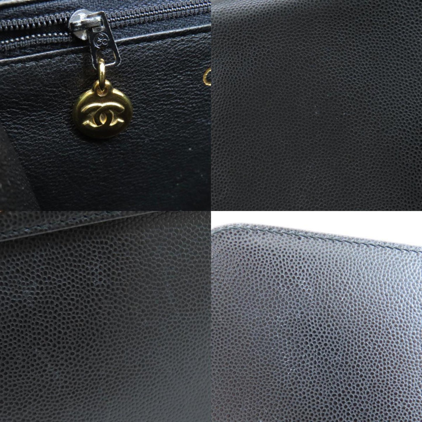 Chanel Coco Mark Shoulder Bag Caviar Skin