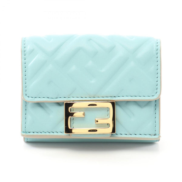 Fendi Baguette Tri-Fold Wallet Leather