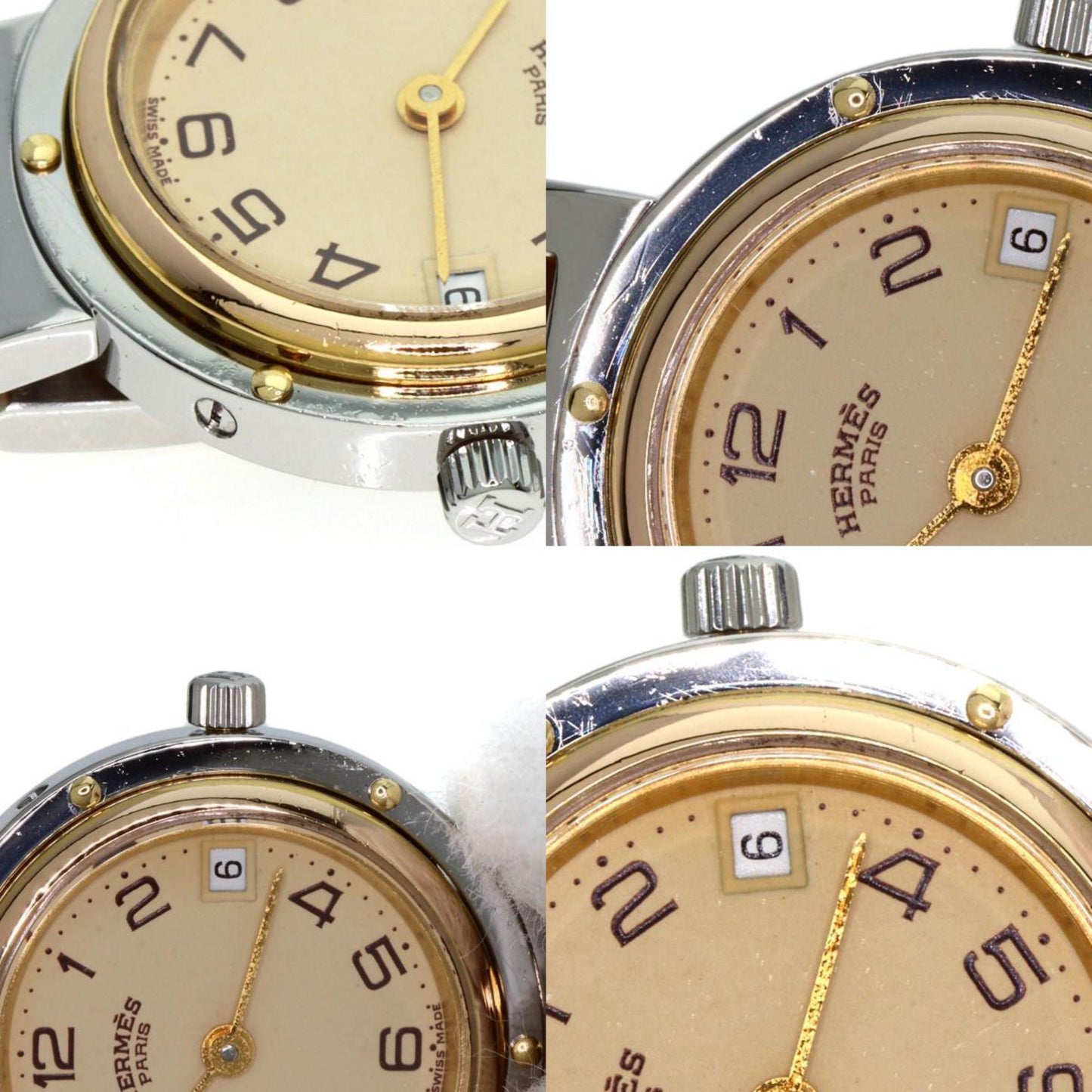 Hermes Clipper Old Buckle Watch Stainless Steel Ssxgp