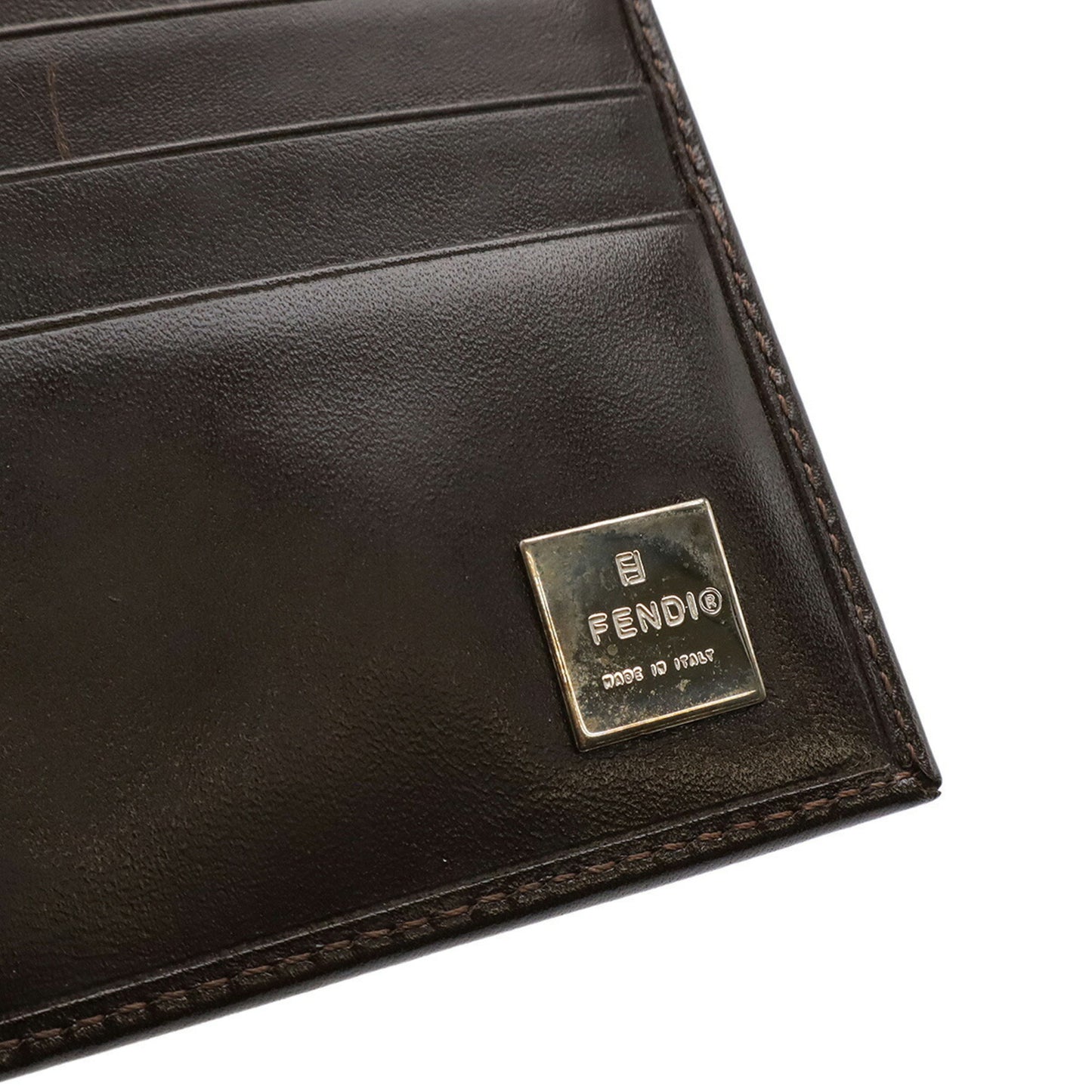Fendi Zucca Pattern Bifold Wallet In Canvas And Leather