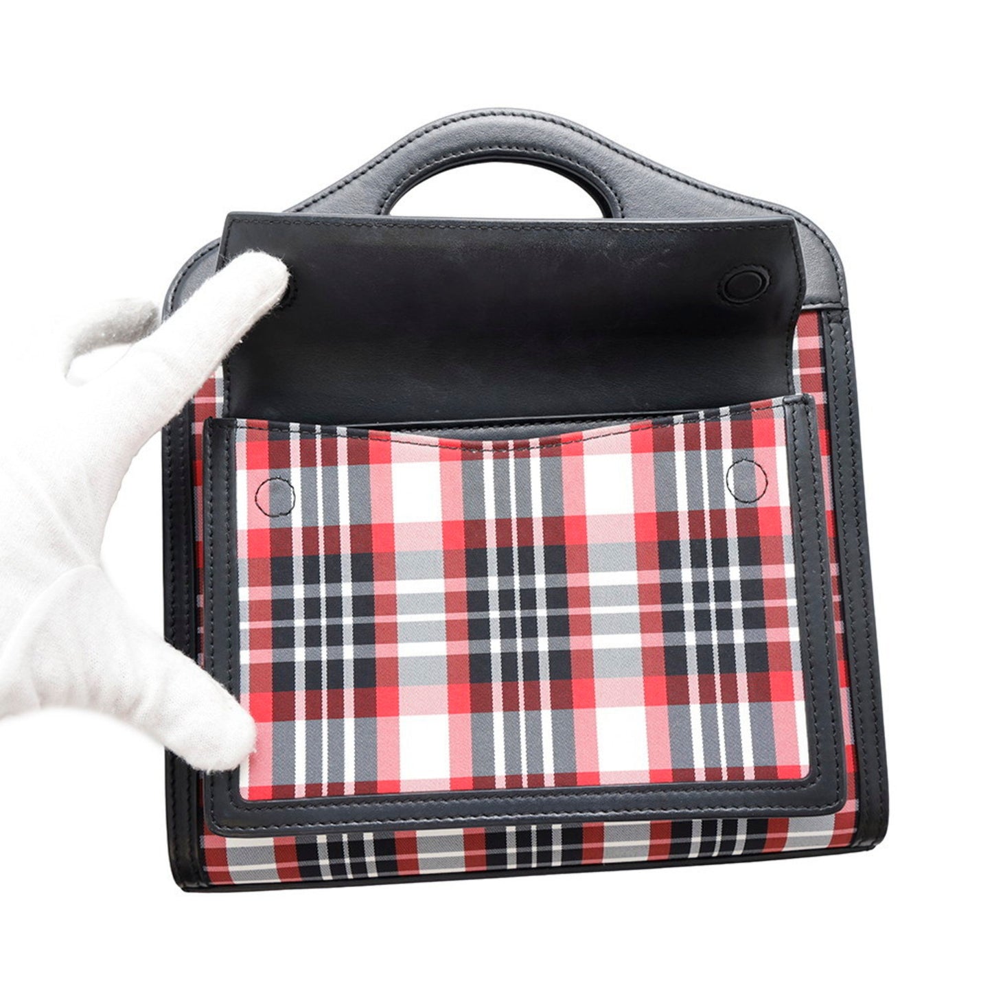 Burberry Handbag Pocket Bag Leather Nylon 8035841 Burberry 2Way Shoulder Black
