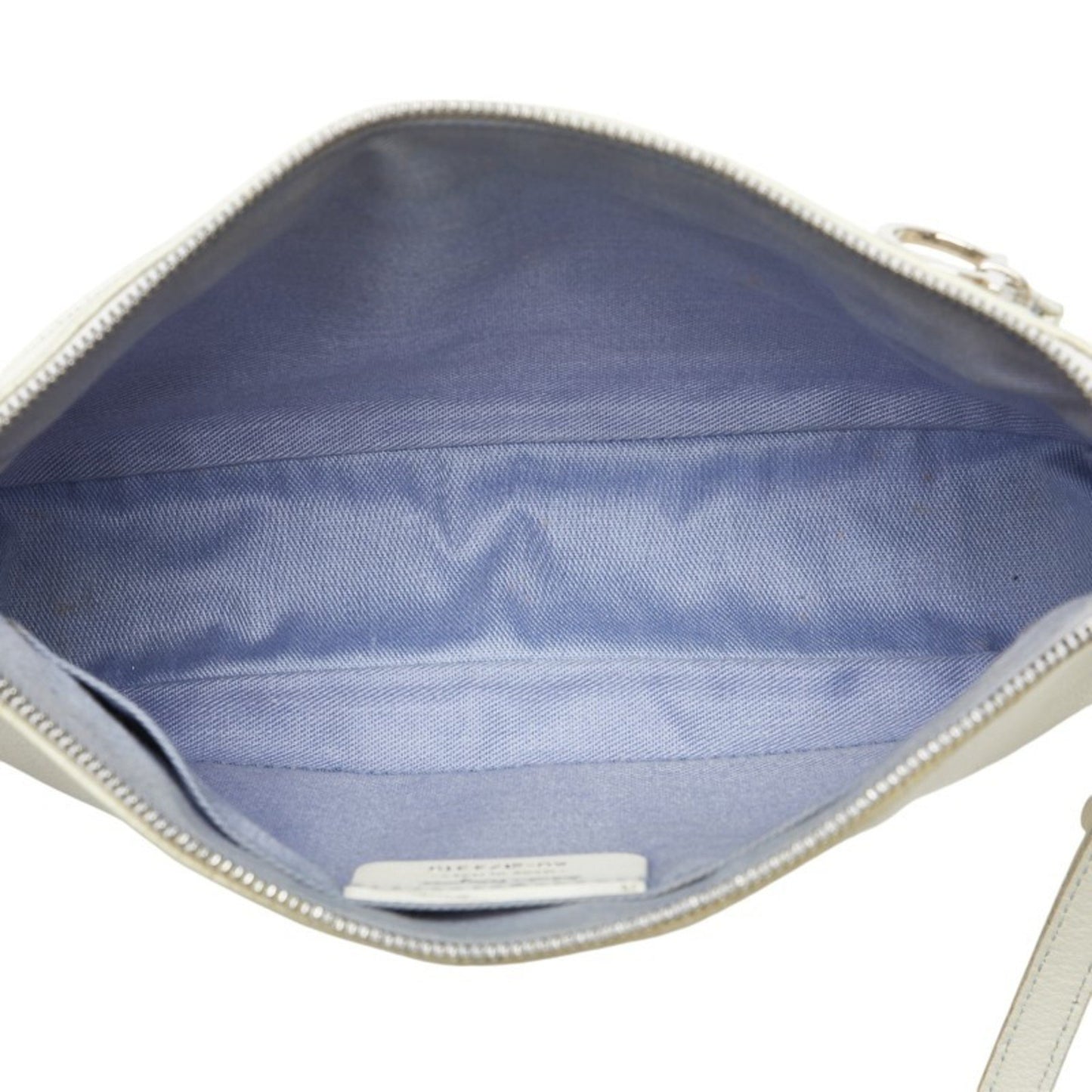 Salvatore Ferragamo Gancini Bag Pochette Au-21 4315 White Leather