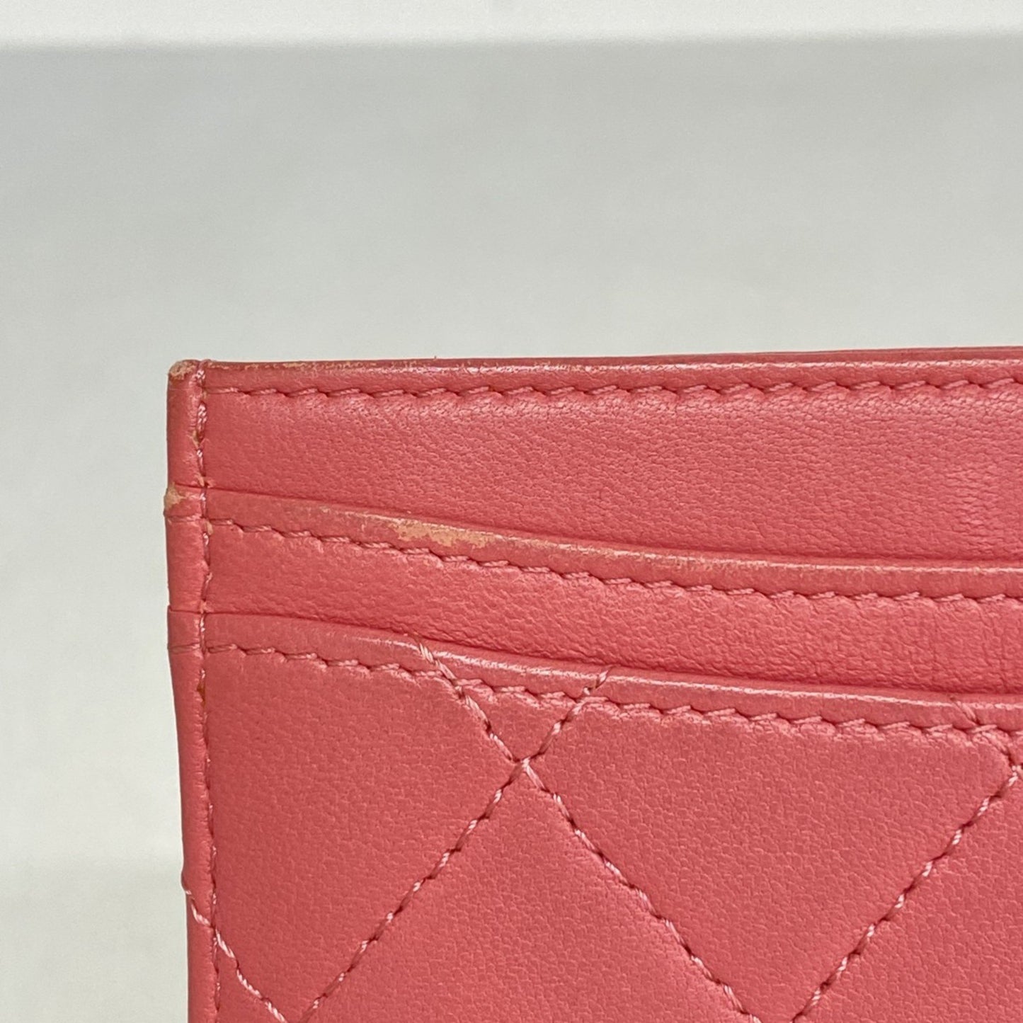 Chanel Matelasse Business Card Case In Lambskin