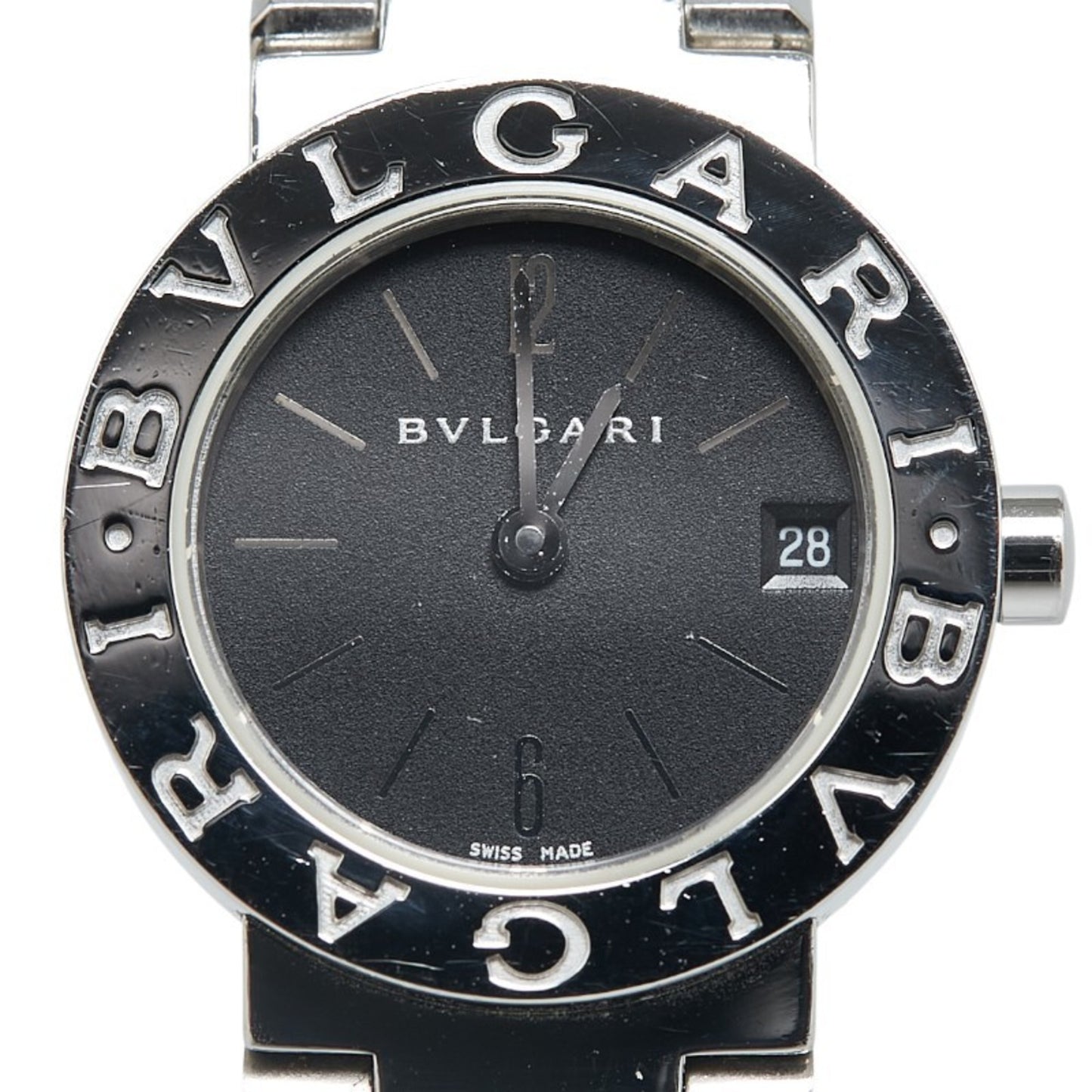 Bvlgari Watch Bb23Ss Quartz Black Dial Stainless Steel