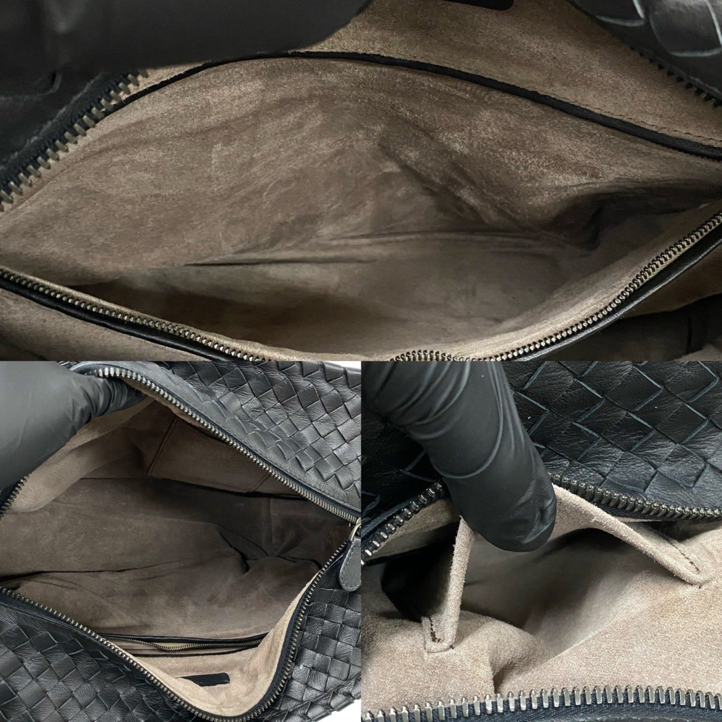 Bottega Veneta Intrecciato Leather Boston Bag