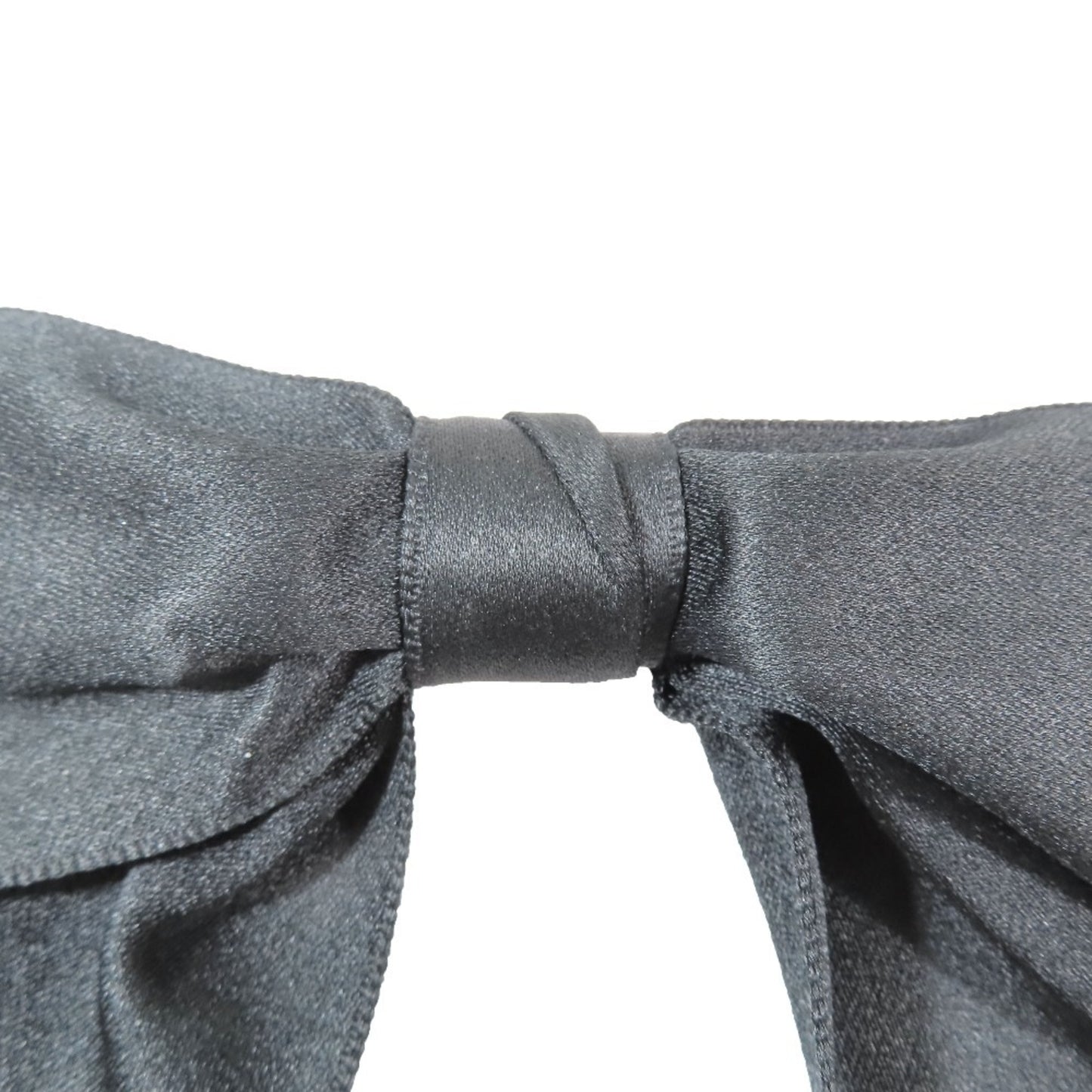 Chanel Satin Ribbon Barrette Accessories Hair Clips Hairpins Black