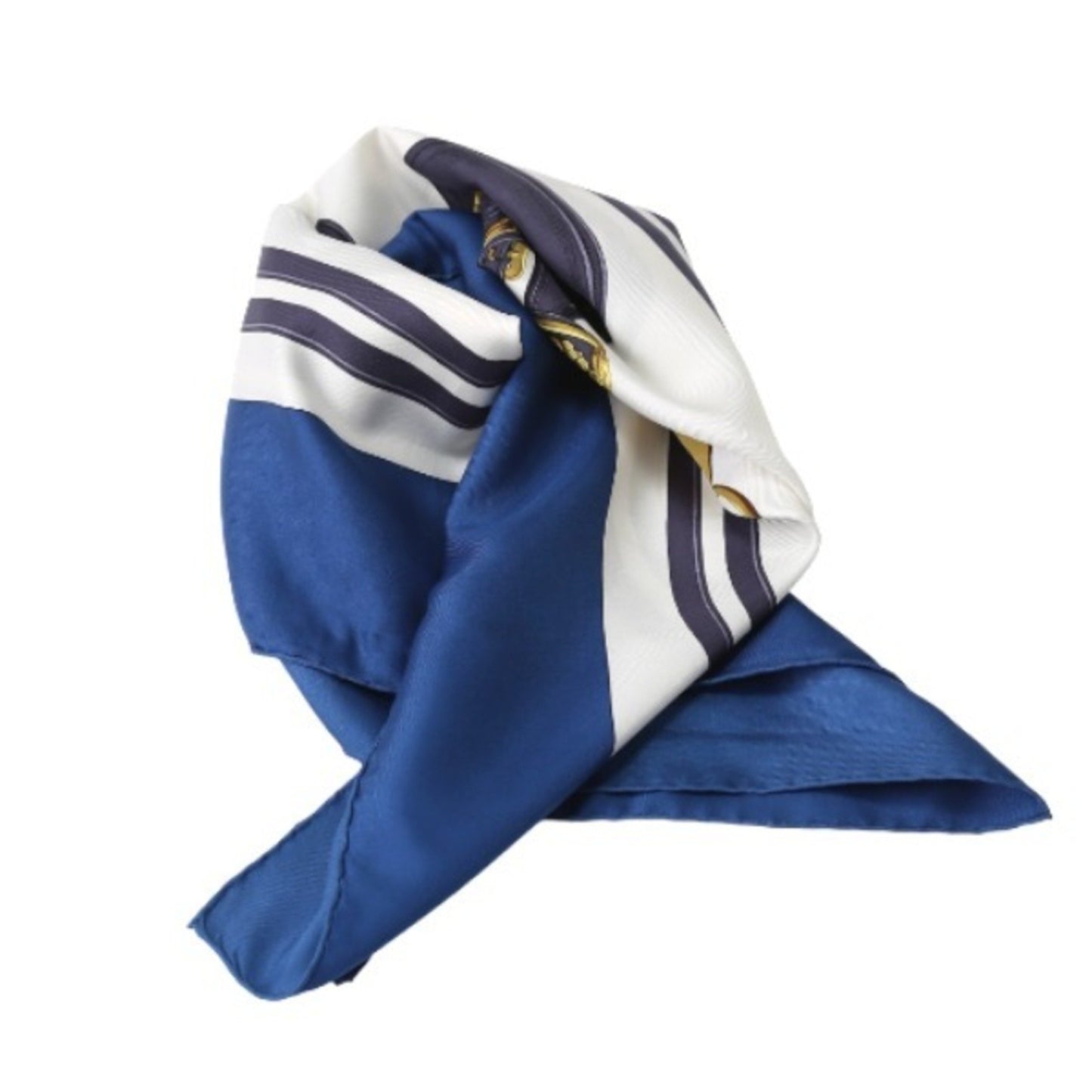 Hermes 100% Silk Brides De Gala Carre 90 Hermes Blue Scarf
