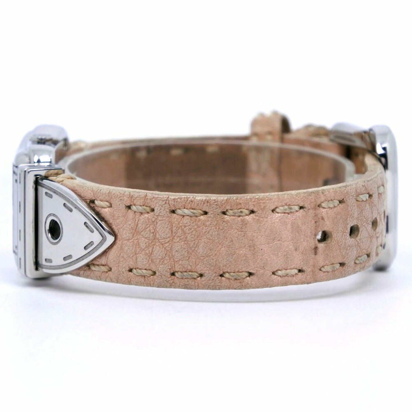 Fendi Befendi Watch 3800L Stainless Steel X Leather Pink Quartz Analog Display