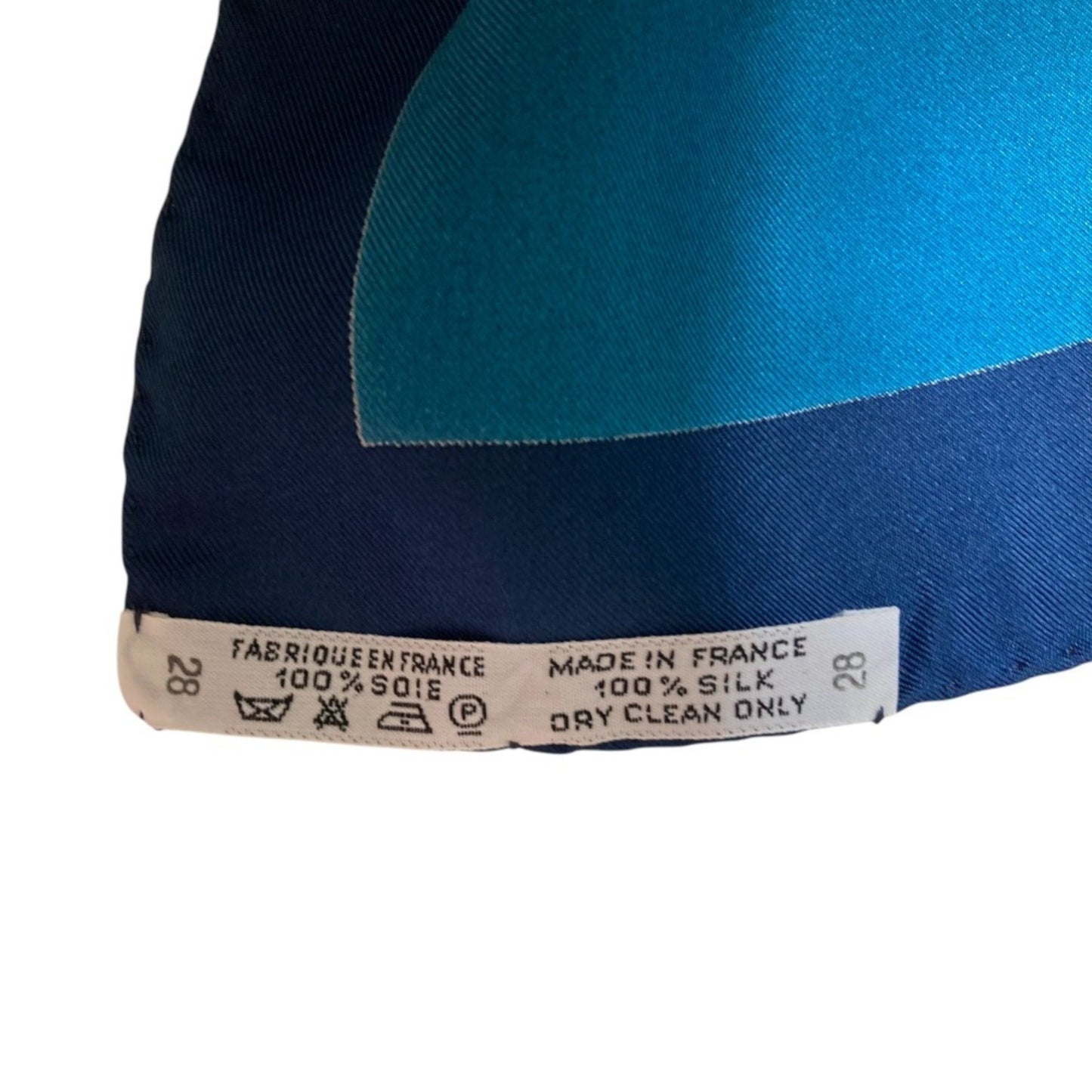 Hermes Carr 90 Kosmima Space 100% Silk Large Scarf/Shawl Blue