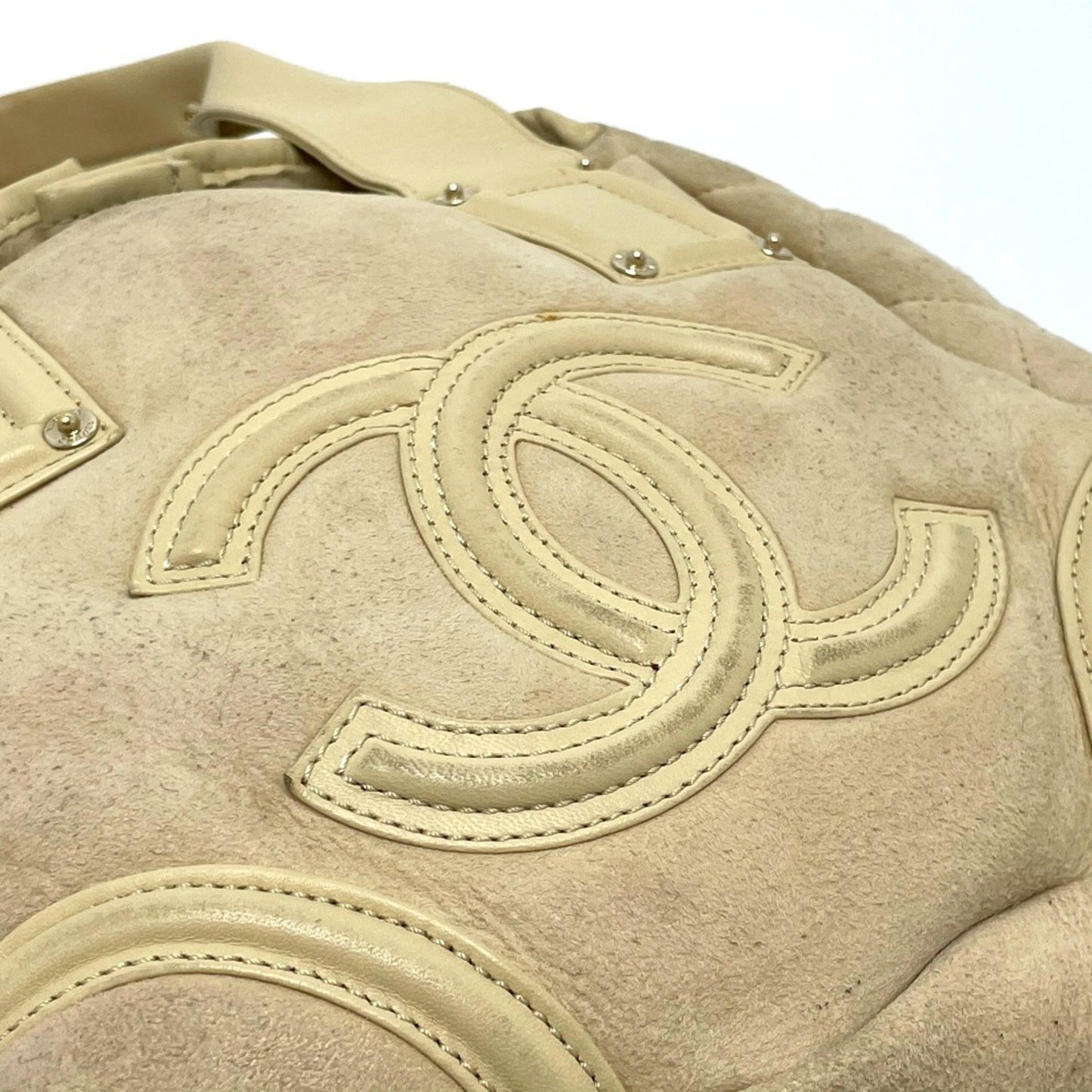Chanel Cc Mark Bag Hand Bag Beige X Goldhardware