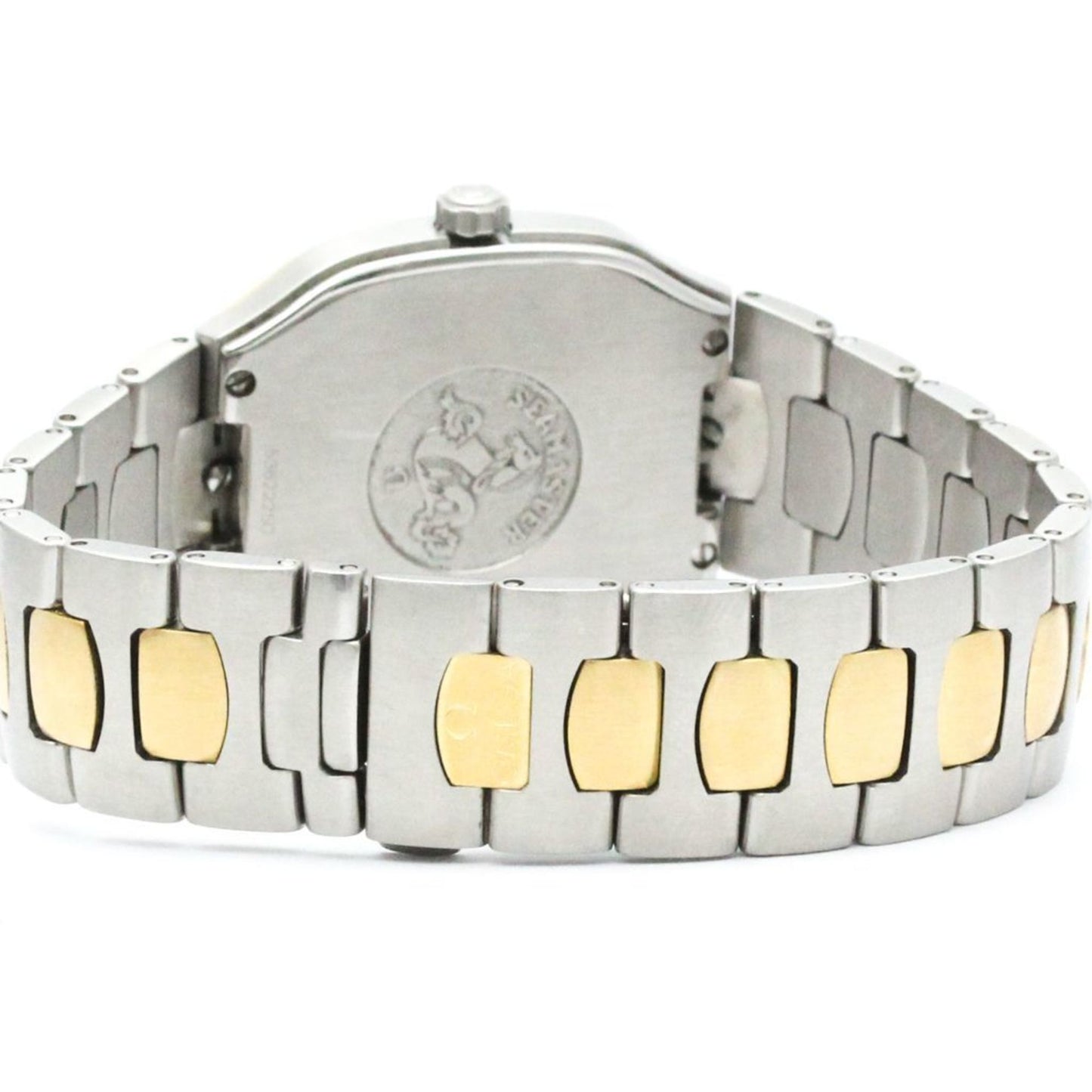 Polished Omega Seamaster Polaris Analog Digital 18K Gold Steel Watch Bf579628