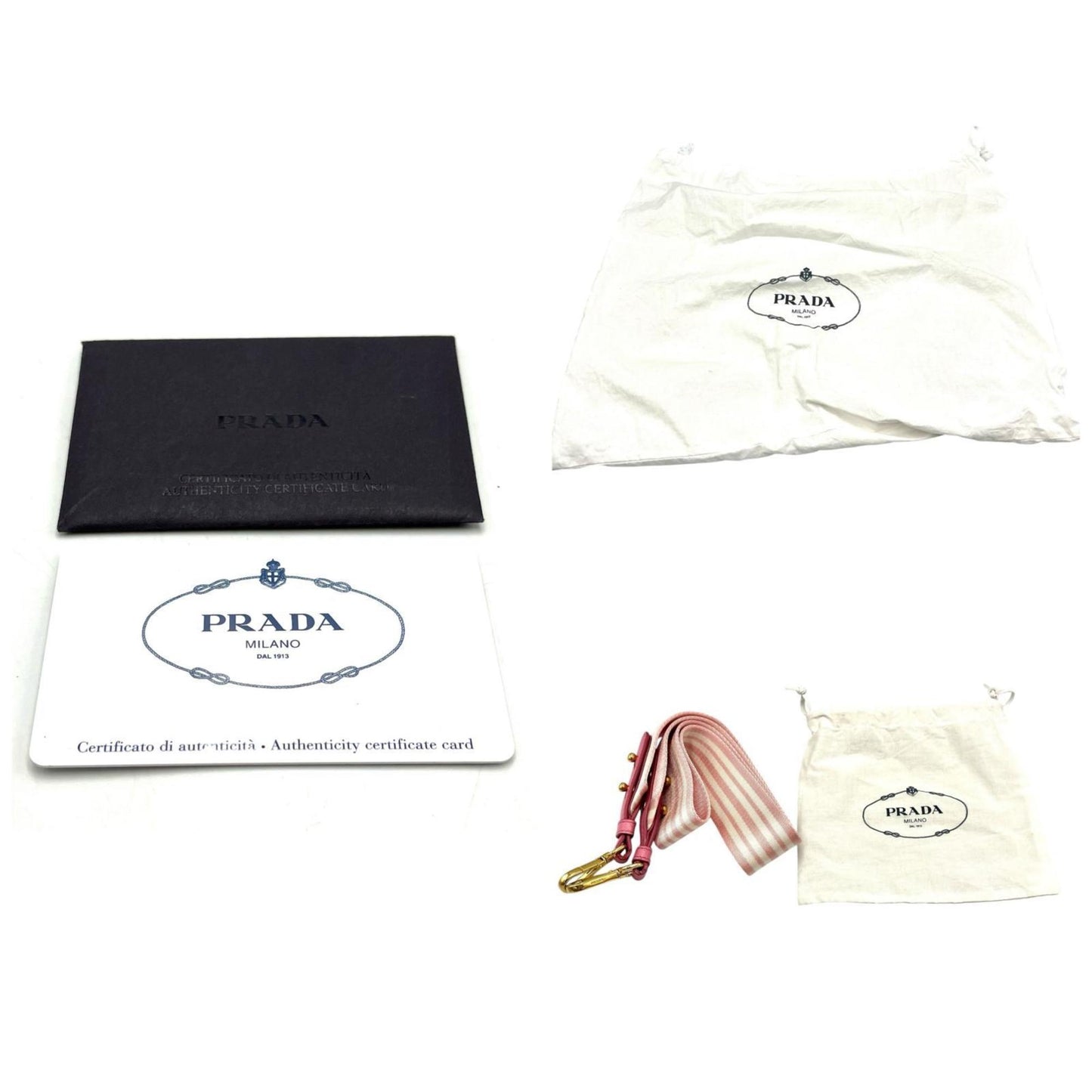 Prada Canapa Handbag B2439G Canvas Pink