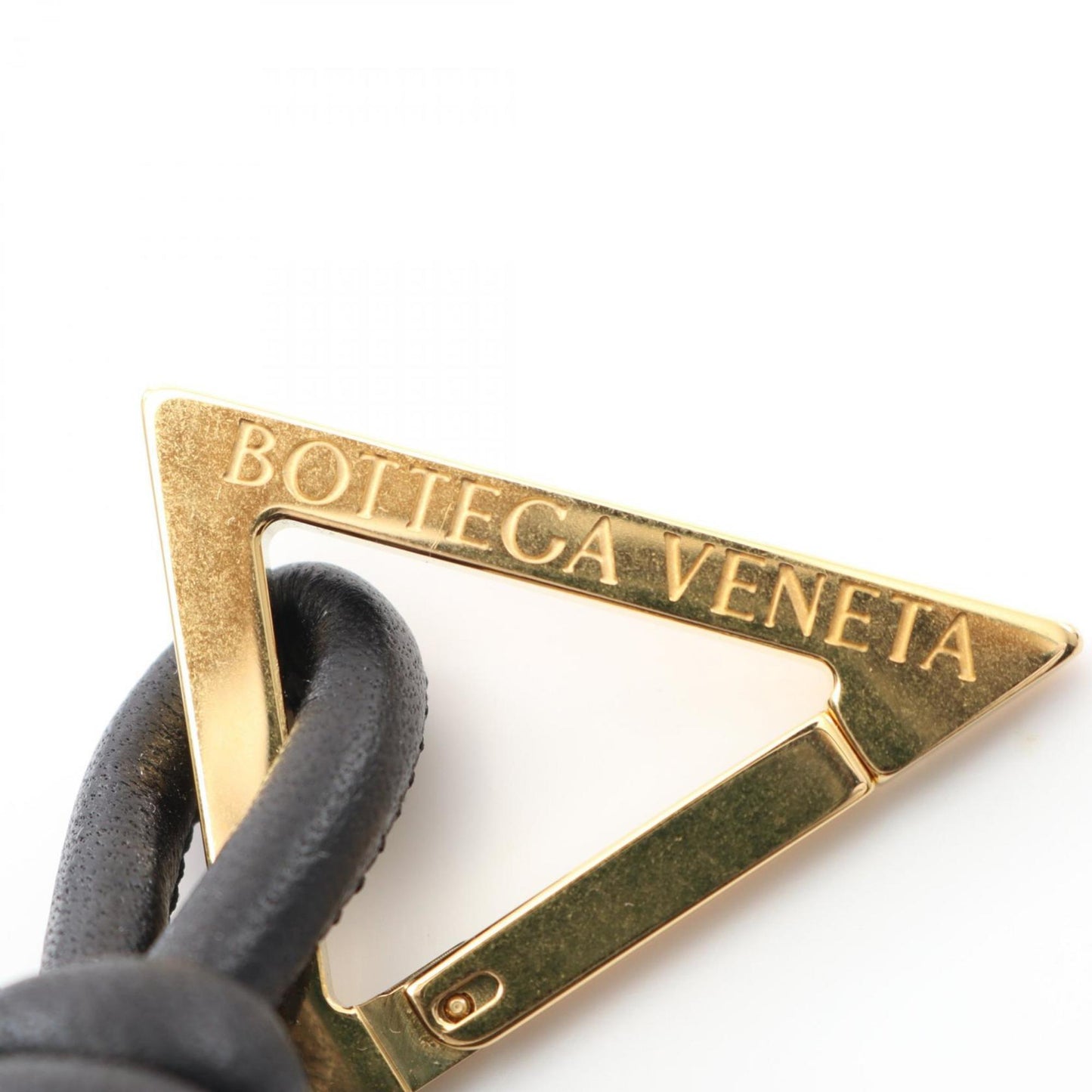 Bottega Veneta Triangle Key Ring Holder Leather