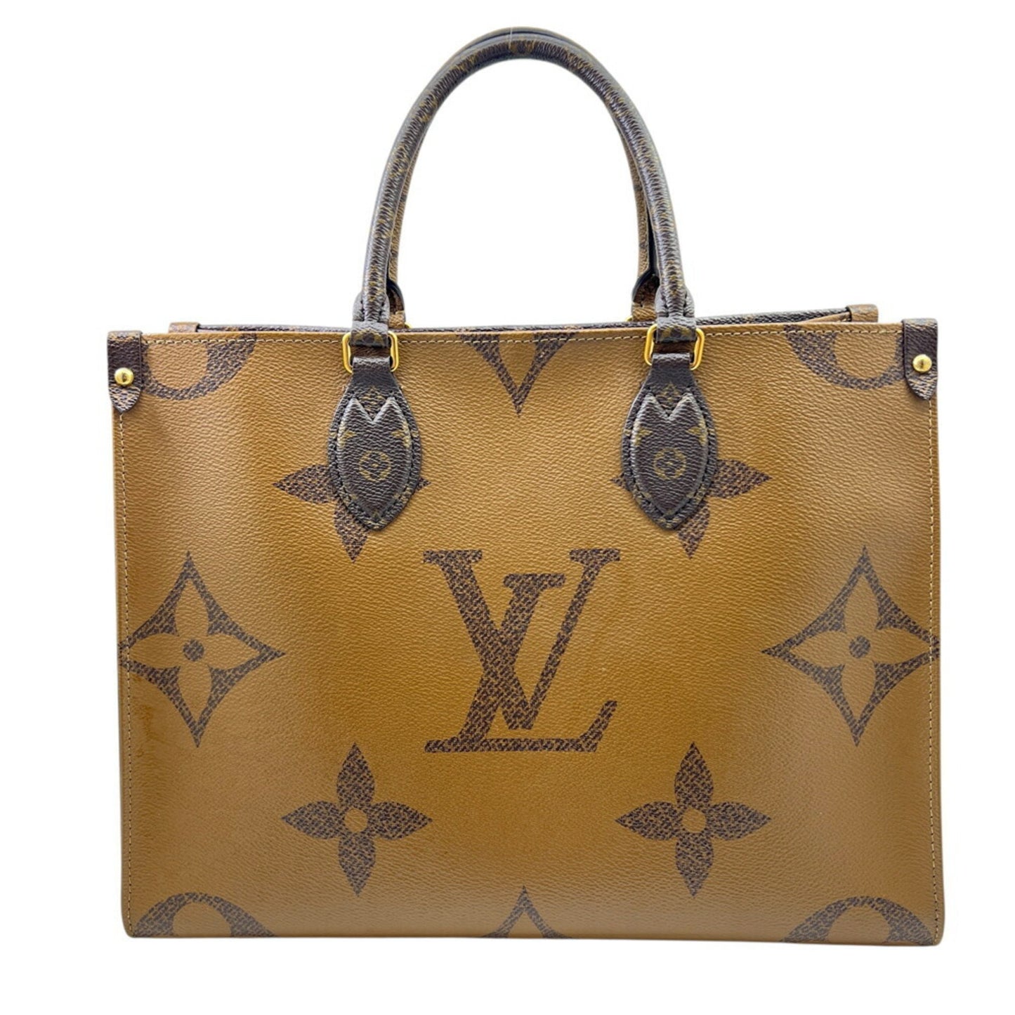 Louis Vuitton Monogram Reverse On The Go Mm M45321 Brown Tote Bag/Handbag