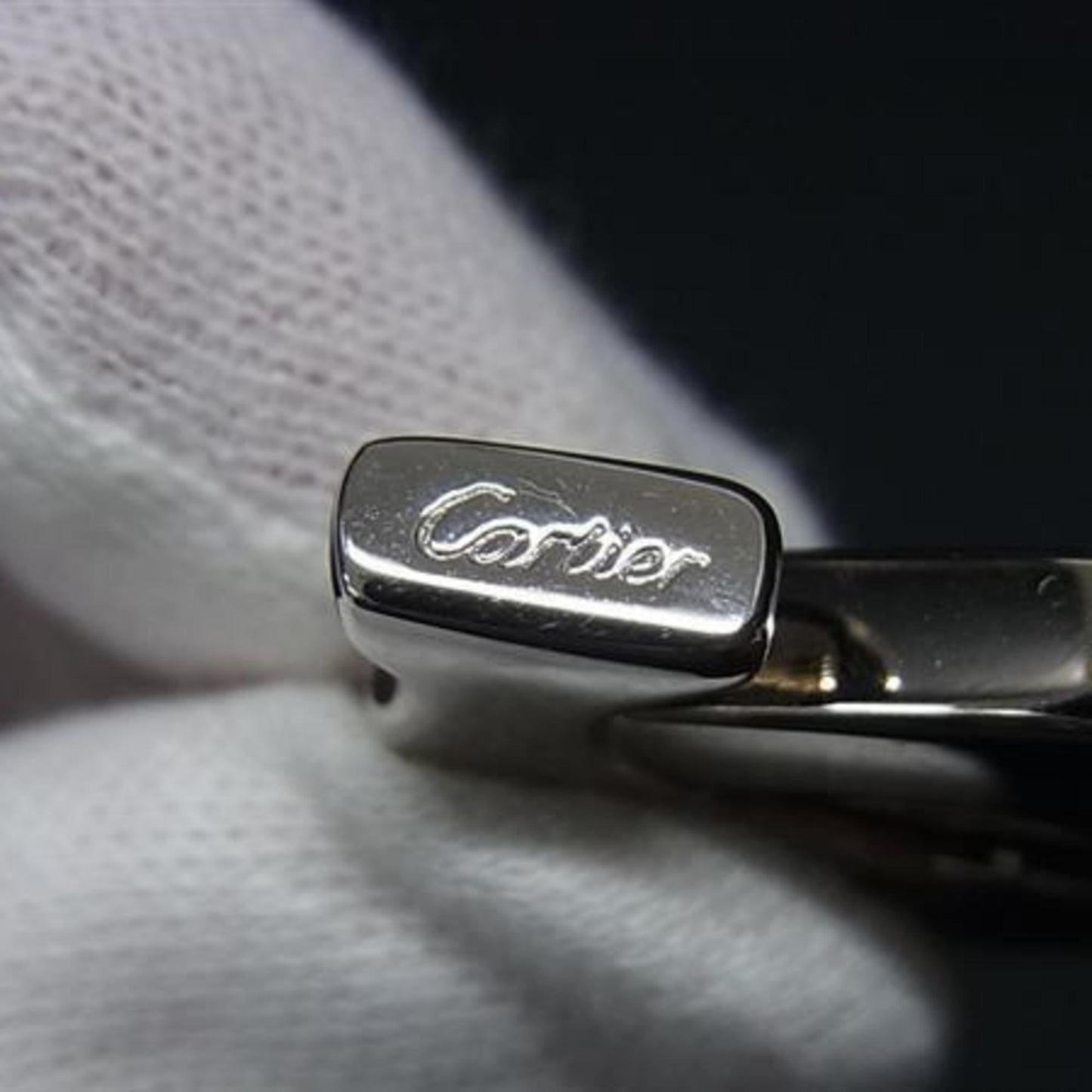 Cartier 2C Keychain Bag Charm - Silver Metal