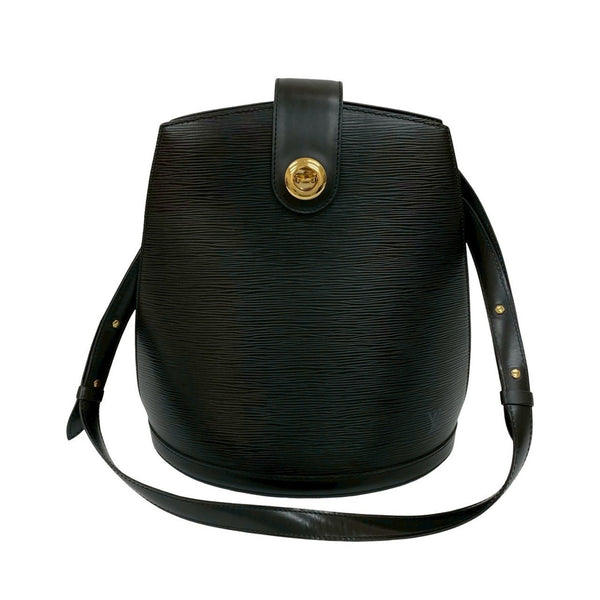 Louis Vuitton Cluny Epi Leather Turnlock Shoulder Bag In Noir