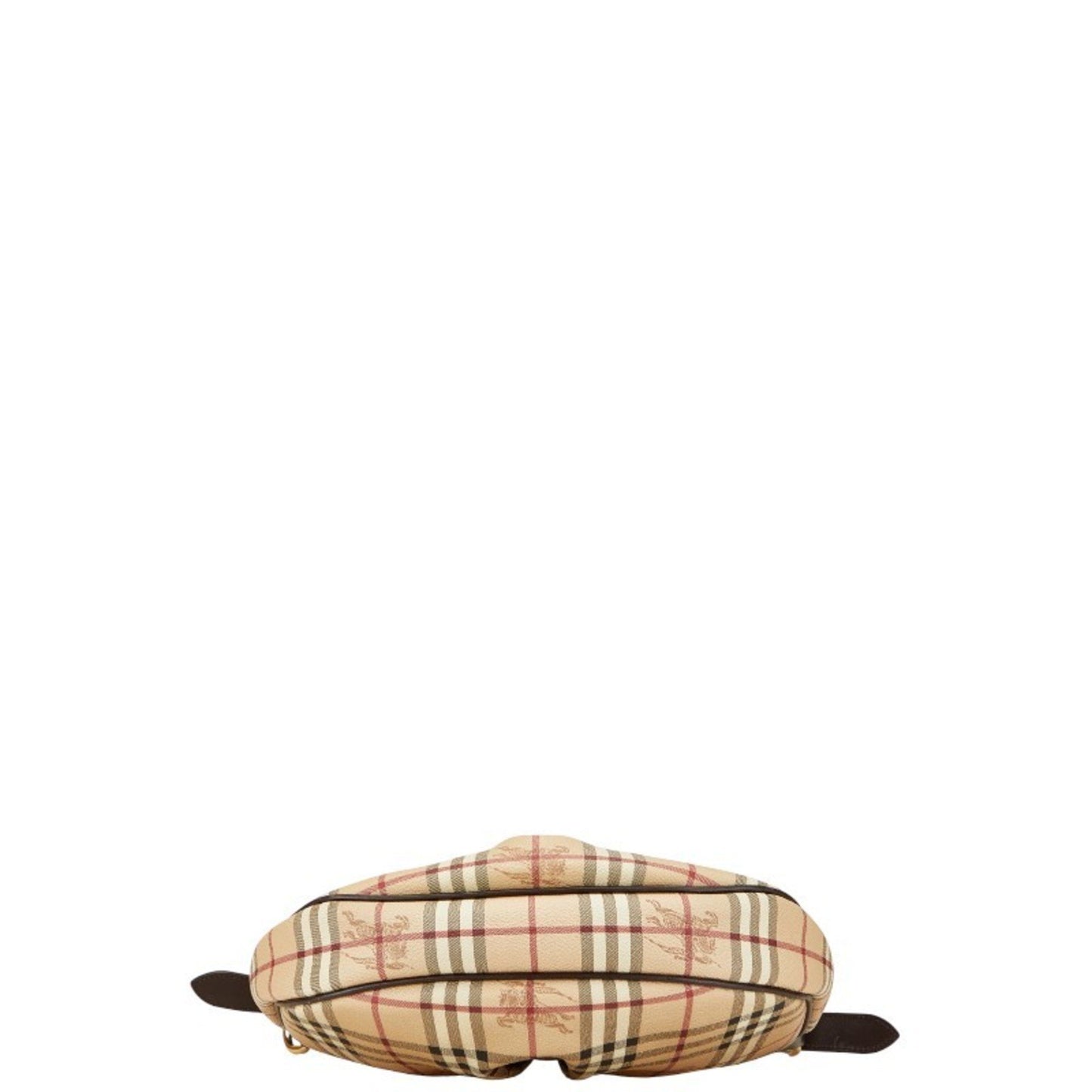 Burberry Nova Check One-Shoulder Bag Handbag Beige Brown Pvc Leather