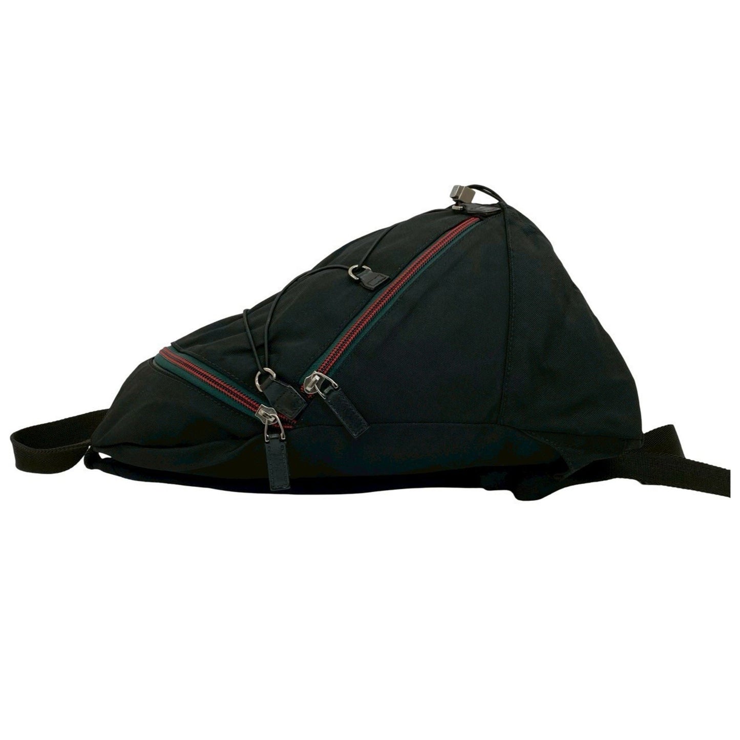 Gucci Gucci Logo Sherry Line Nylon Leather Backpack Daypack Black 31446
