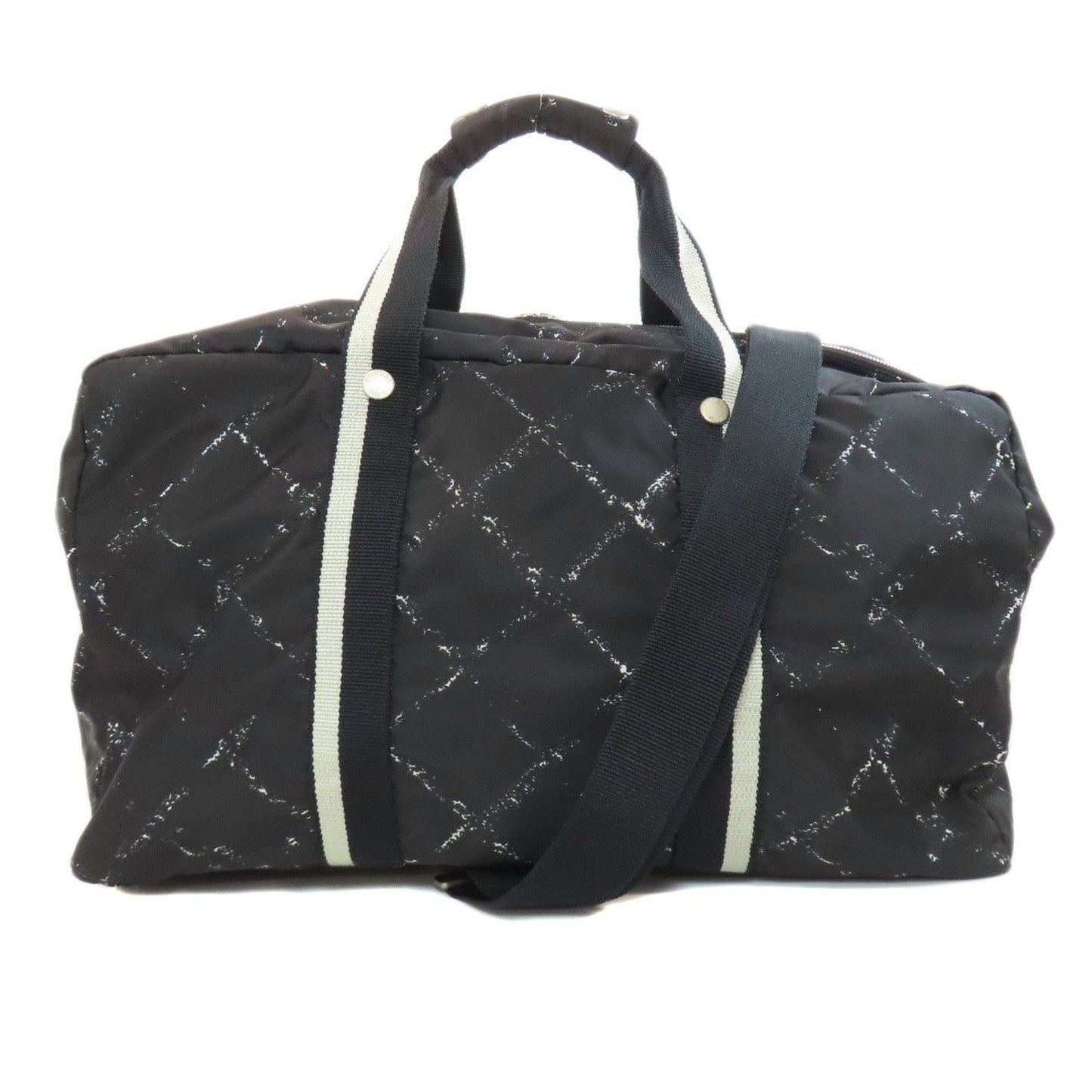 Chanel Travel Line Boston Bag Nylon Material