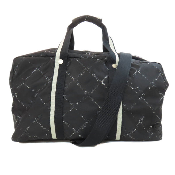 Chanel Travel Line Boston Bag Nylon Material