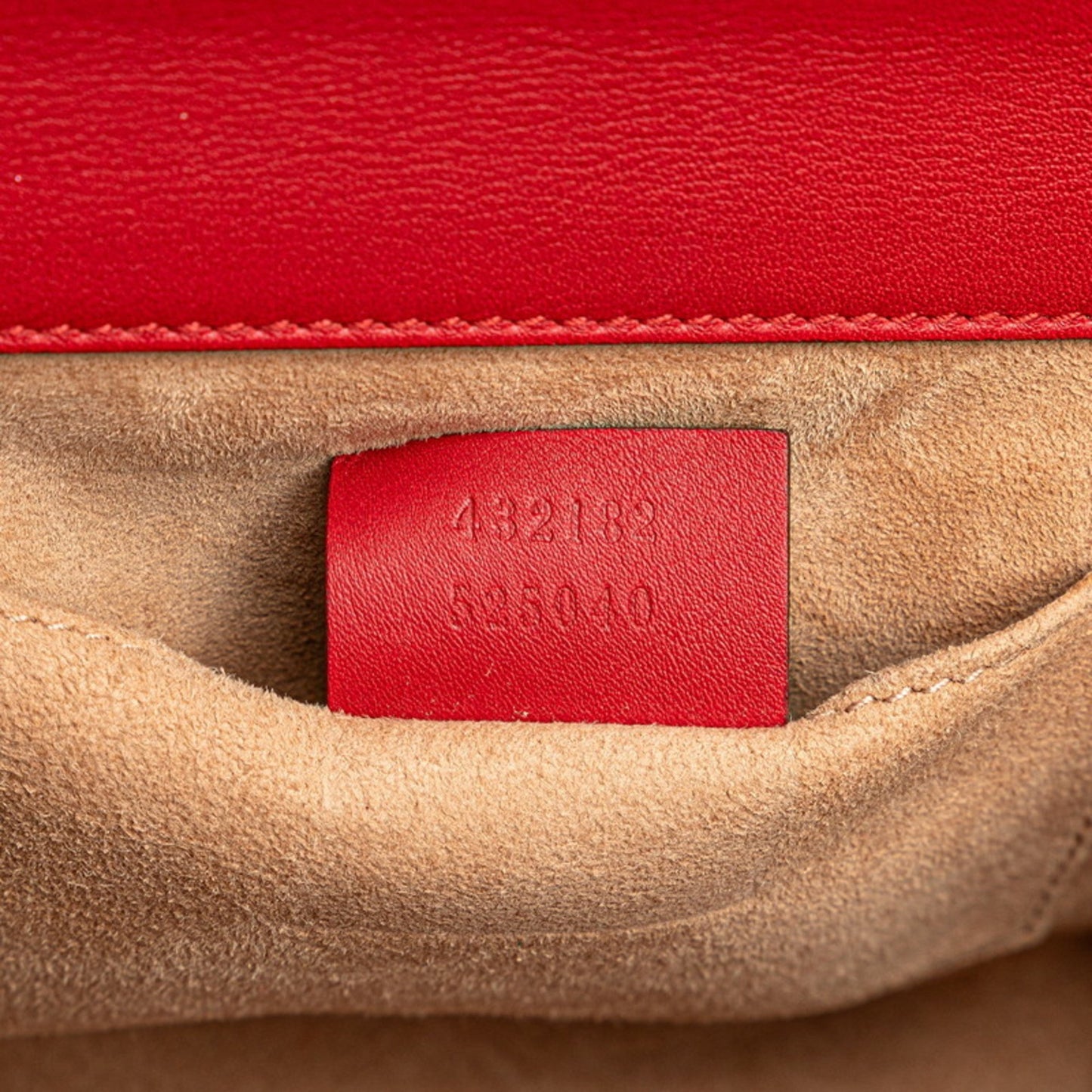 Gucci Padlock Stud Chain Shoulder Bag 432182 Red Leather